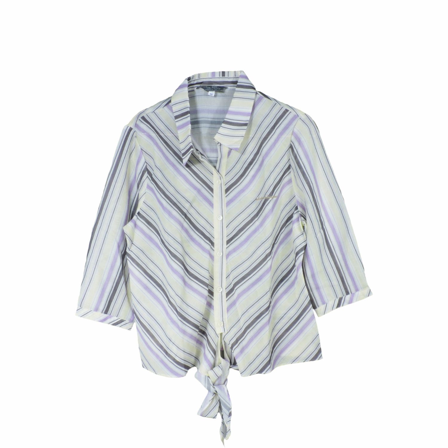 Salvatore Ferragamo SALVATORE FERRAGAMO STRIPED LONG SLEEVE SHIRT Size L / US 10 / IT 46 - 1 Thumbnail