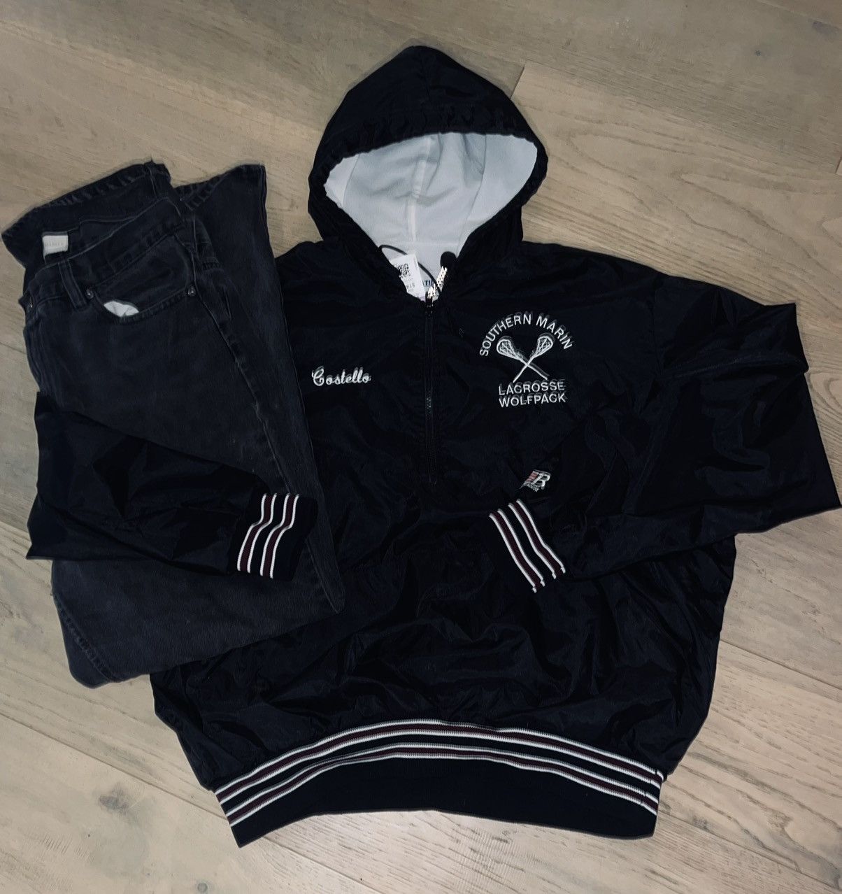 Vintage 2000s Black and White Brandy Melville Hoodie Size US L / EU 52-54 / 3 - 1 Thumbnail