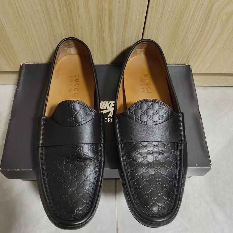 Gucci Gucci Men's Casual Embossed Leather Loafers - Size US 9.5 / EU 42-43 - 2 Thumbnail