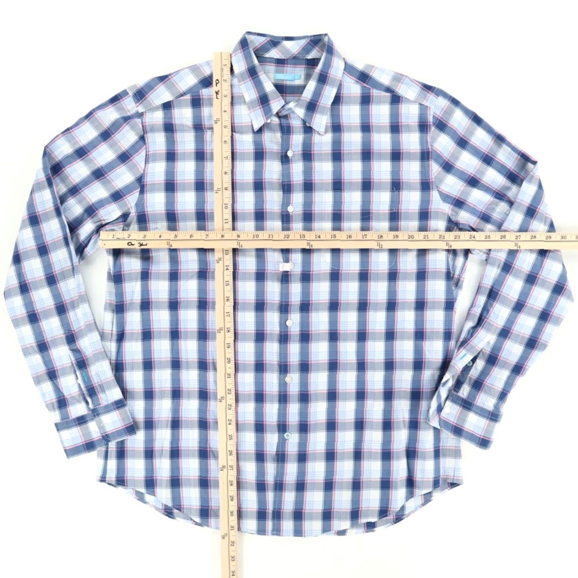 J.McLaughlin J McLaughlin Performance Stretch Cotton Nylon Plaid Button Down Shirt Men's XL Size US XL / EU 56 / 4 - 3 Thumbnail