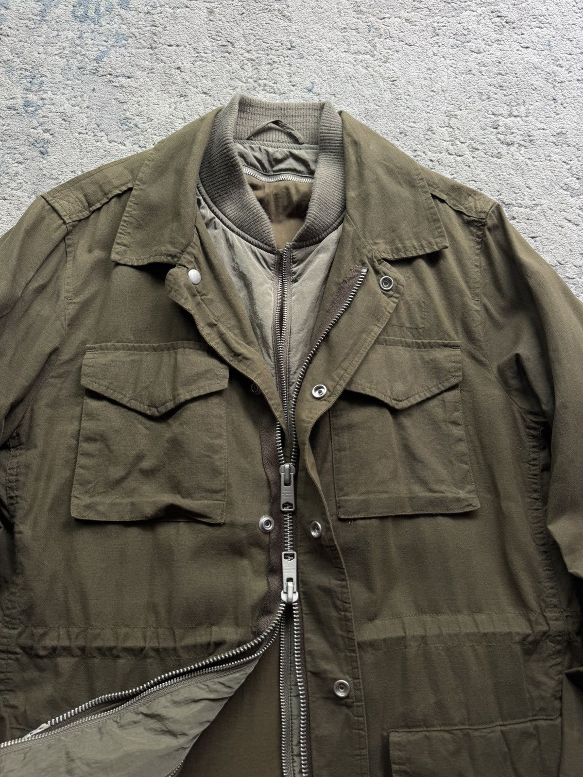Allsaints AllSaints Halley Stevensons Olive Waxed Military Jacket L Size US L / EU 52-54 / 3 - 4 Thumbnail