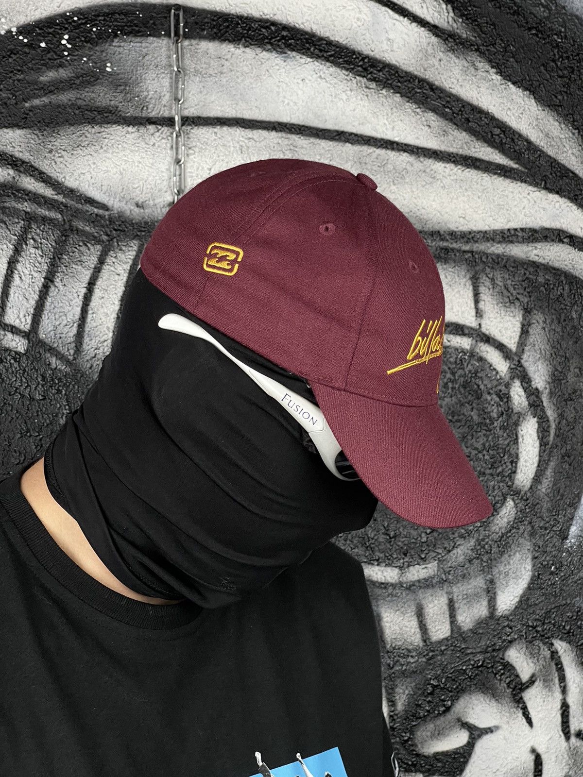 Billabong Billabong Y2K Surf Style Burgundy Cap Hat Size Medium Size ONE SIZE - 4 Thumbnail