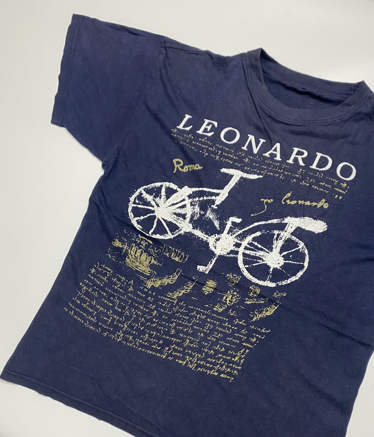 Arts & Science Vintage 90s Leonardo Da vinci (The Birth Of Bicycle) Size US L / EU 52-54 / 3 - 1 Thumbnail