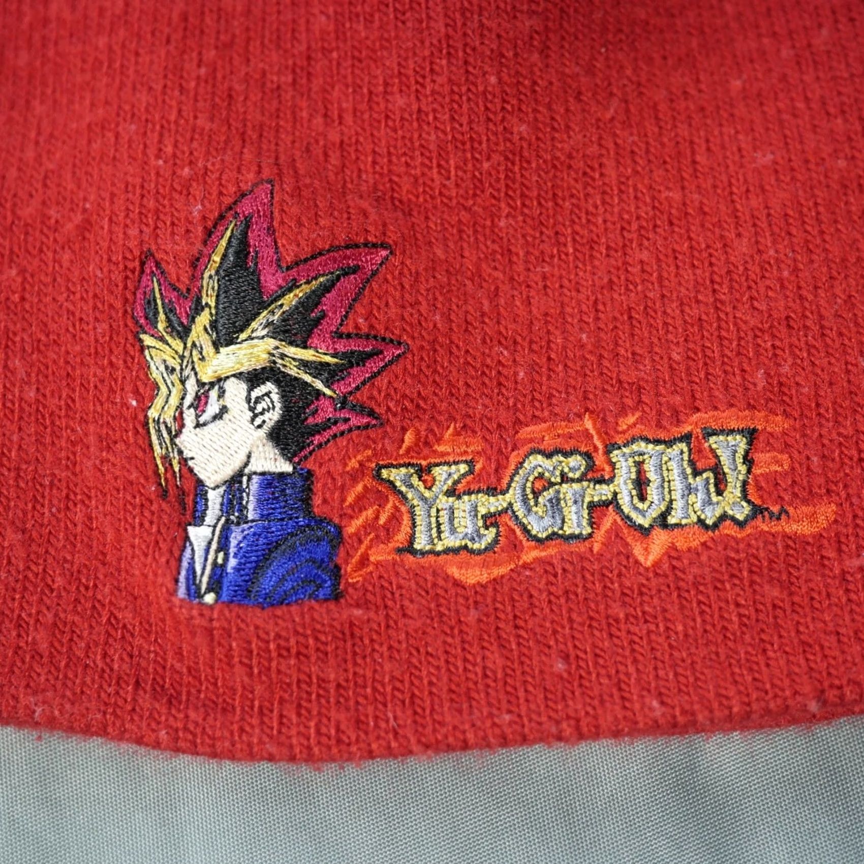 Vintage VINTAGE Yu Gi Oh Beanie Hat Red Blue Knit Cap Mens Anime Manga Outdoor Ski Size ONE SIZE - 2 Thumbnail