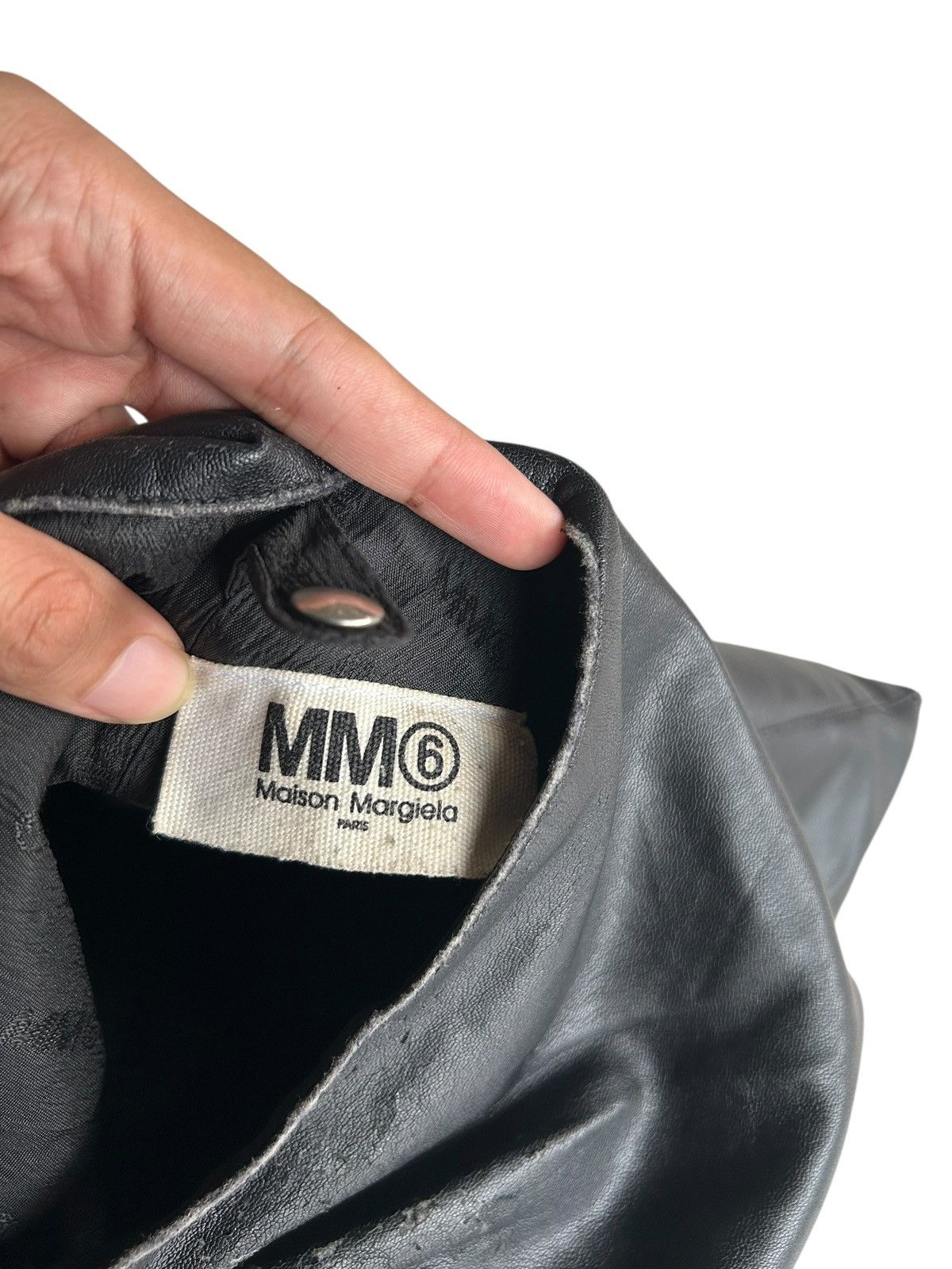 Maison Margiela MM6 - Maison Margiela Leather Distressed Tote Bag Size ONE SIZE - 4 Thumbnail