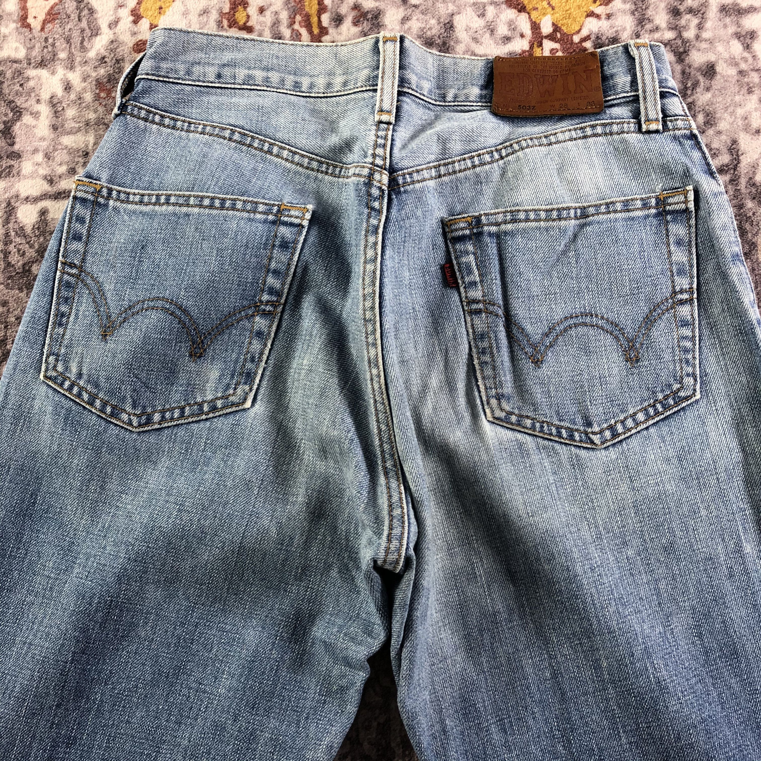 Edwin × Vintage Vintage Blue Wash Edwin 503 Jeans-JM3328 Size 29" - 4 Thumbnail