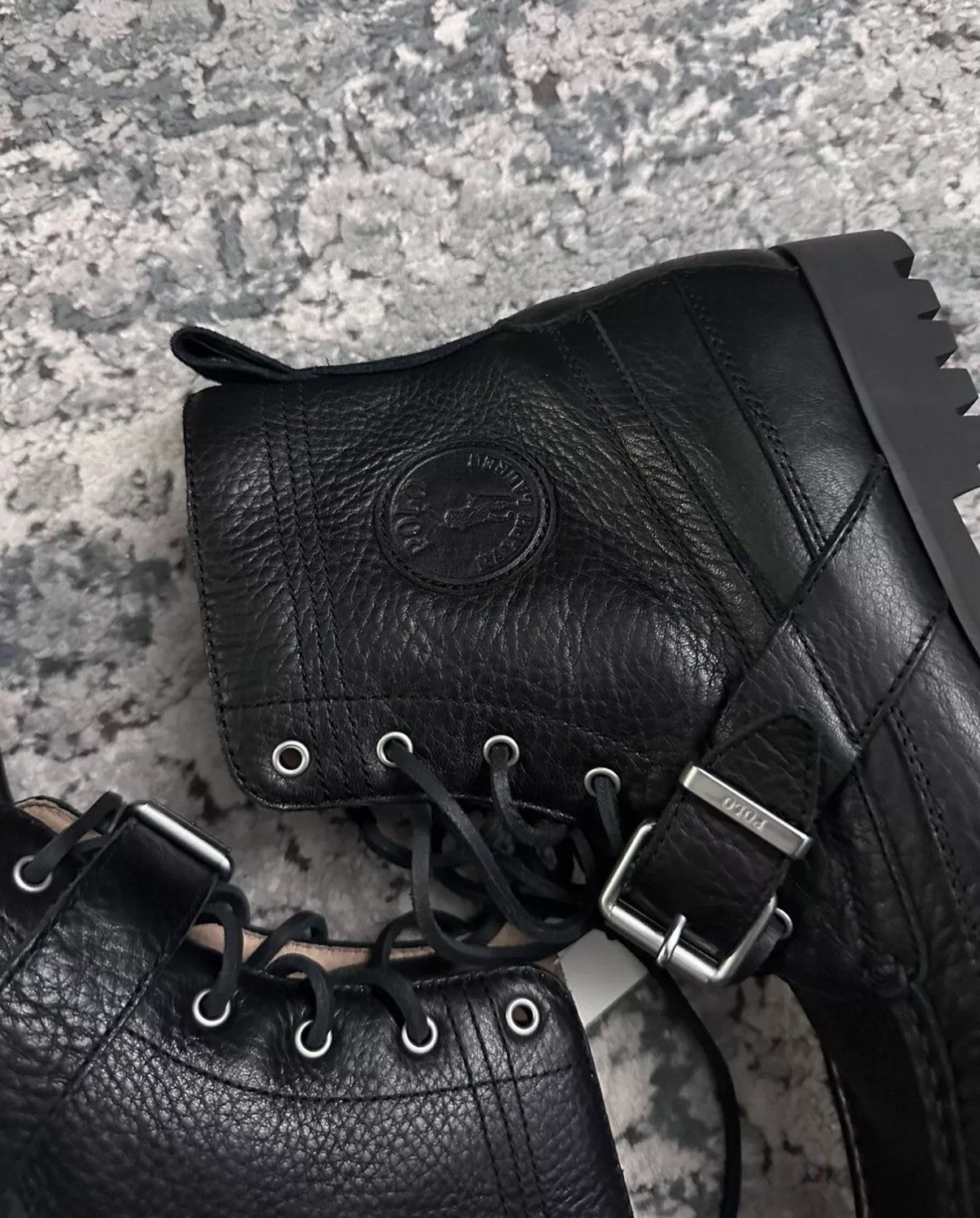 Polo Ralph Lauren Polo Ralph Lauren Men’s Ranger Tumbled Leather Black 9.5D Size US 9.5 / EU 42-43 - 6 Thumbnail