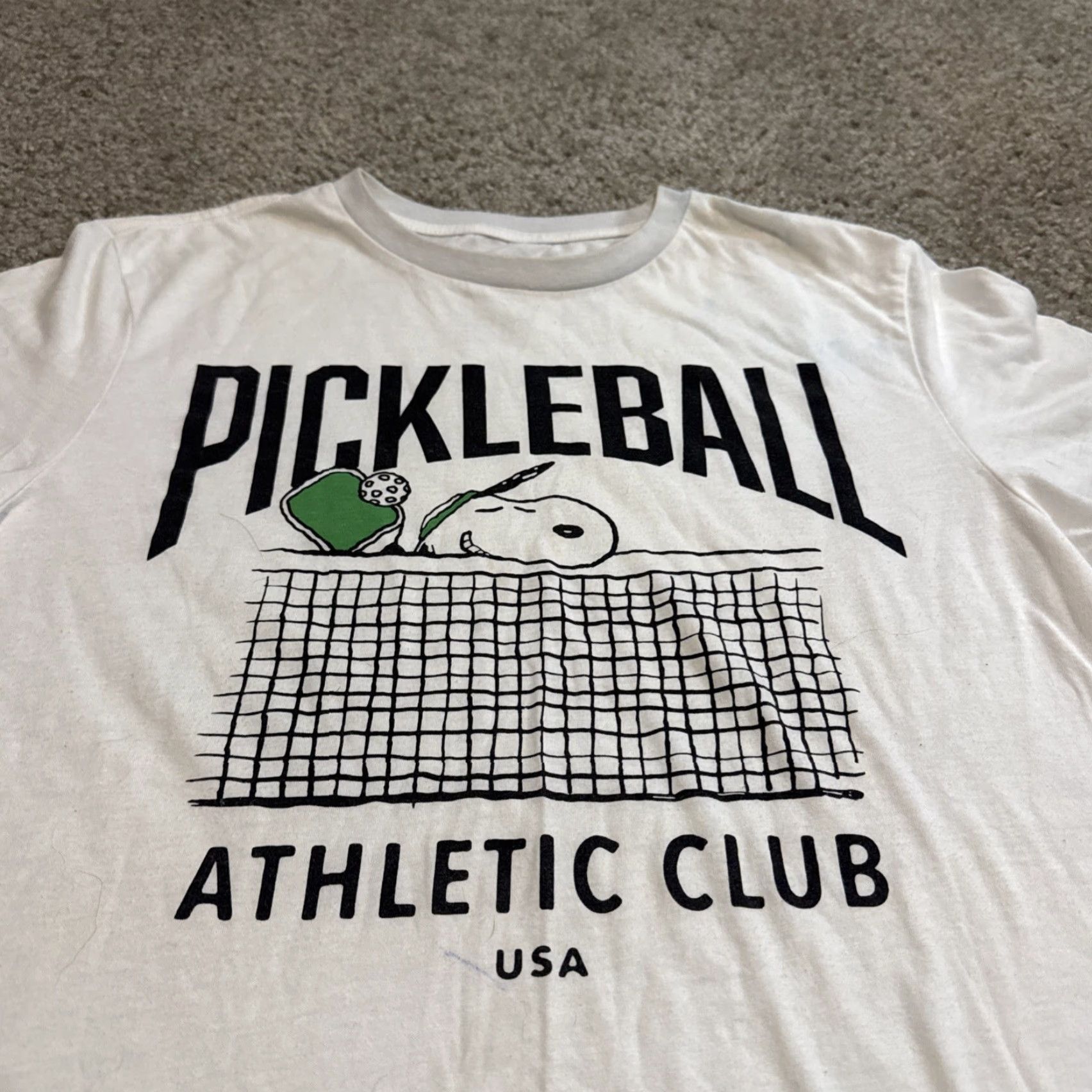 Peanuts Peanuts Snoopy Pickleball Athletic Club White Hybrid Tees T-Shirt Medium Size US M / EU 48-50 / 2 - 3 Thumbnail