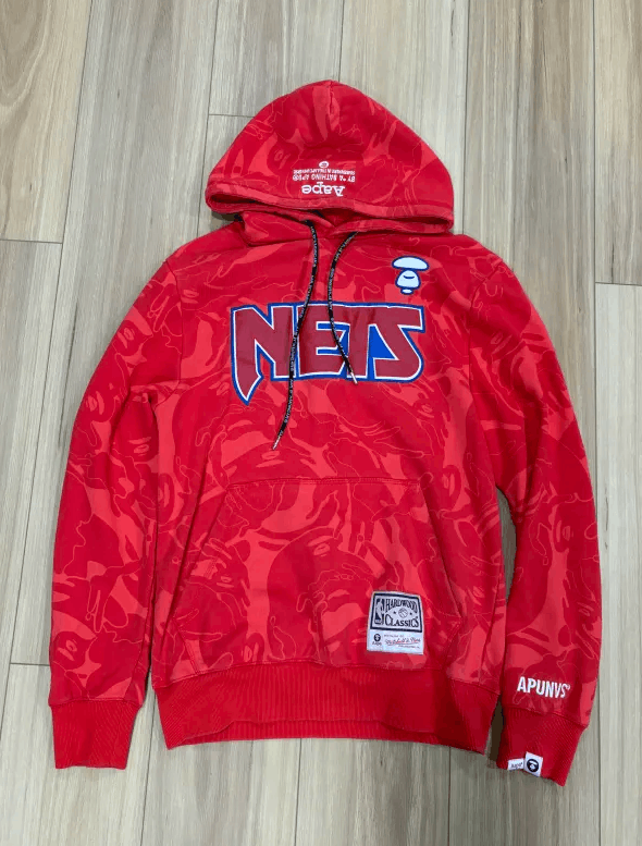 Bape × Mitchell & Ness × NBA BAPE x Mitchell & Ness New Jersey Nets Hoodie Size US M / EU 48-50 / 2 - 2 Thumbnail
