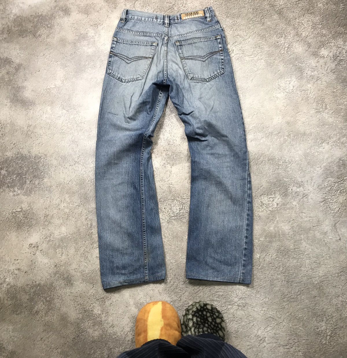 Vintage Vintage Y2K Baggy Distressed Flared Jeans Grunge Logo 26 Size 26" / US 2 / IT 38 - 3 Thumbnail