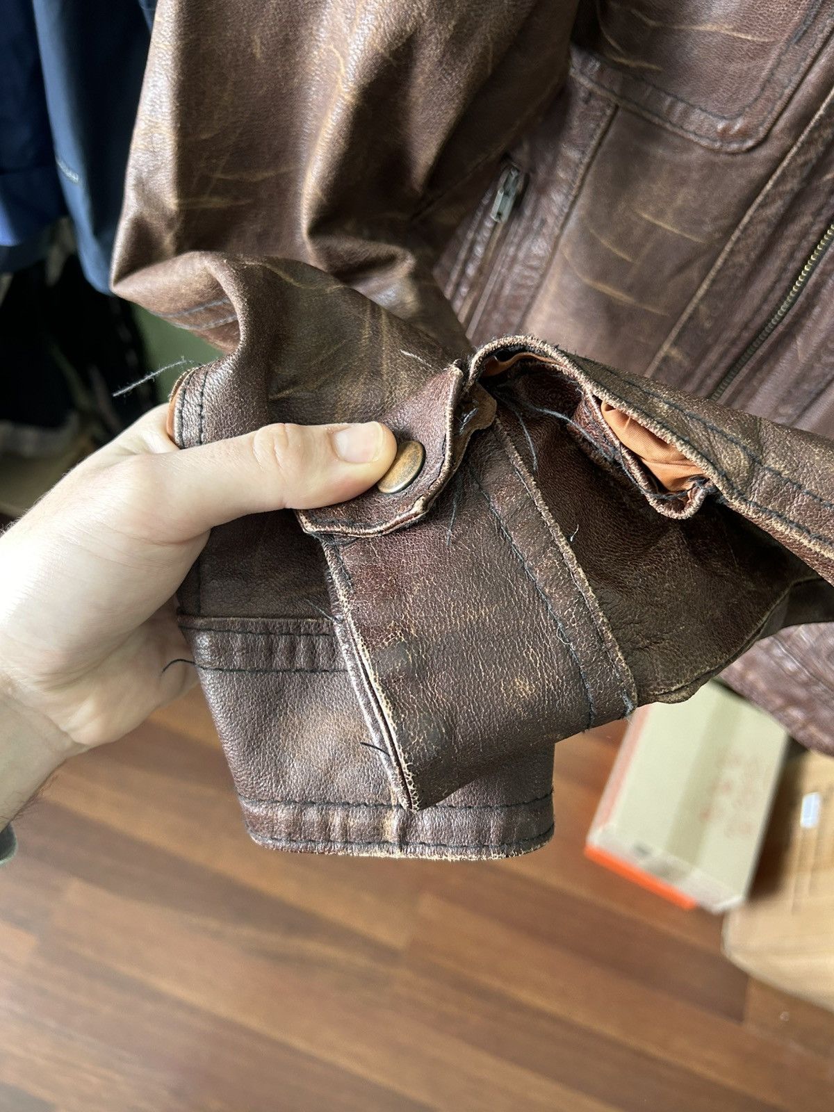 Absolut Joy Vintage Absolut Joy 80s Leather Bomber Jacket Archive Size M Size US M / EU 48-50 / 2 - 7 Thumbnail