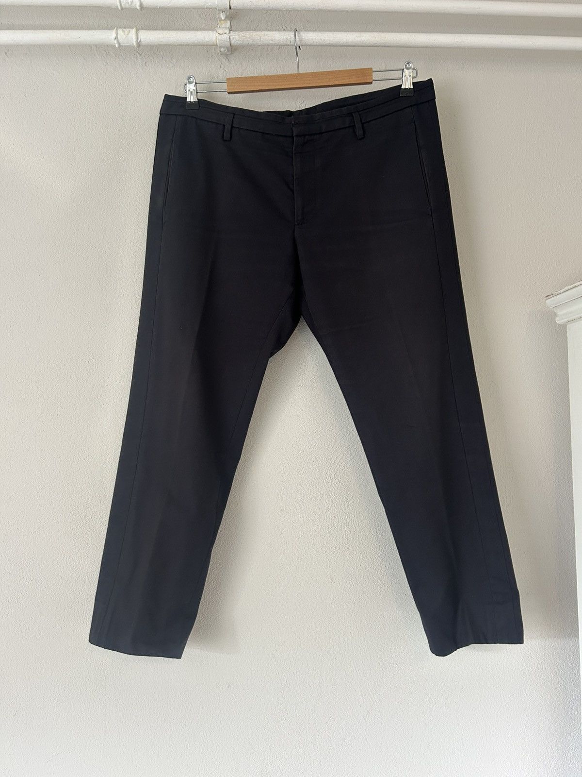 Jil Sander Jil Sander Navy Wool Trousers with Flap Pockets Size US 36 / EU 52 - 1 Thumbnail