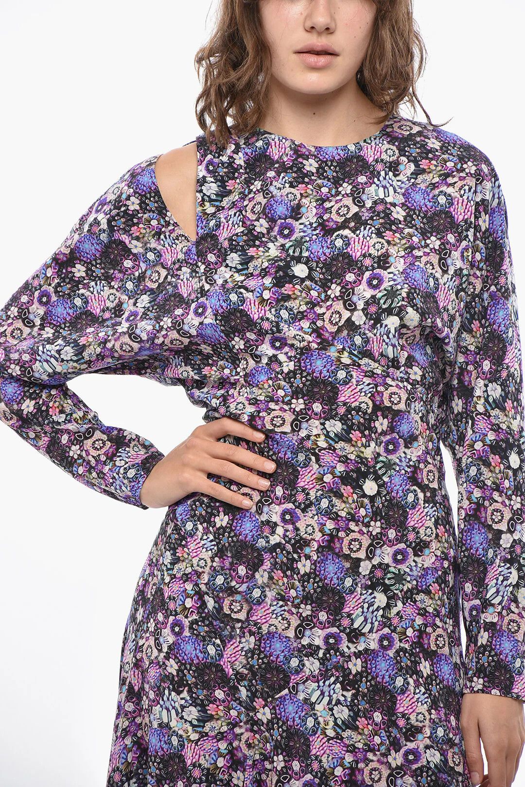 Isabel Marant og1mm0326 Silk-Blend Sadler Dress in Purple Size S / US 4 / IT 40 - 4 Thumbnail