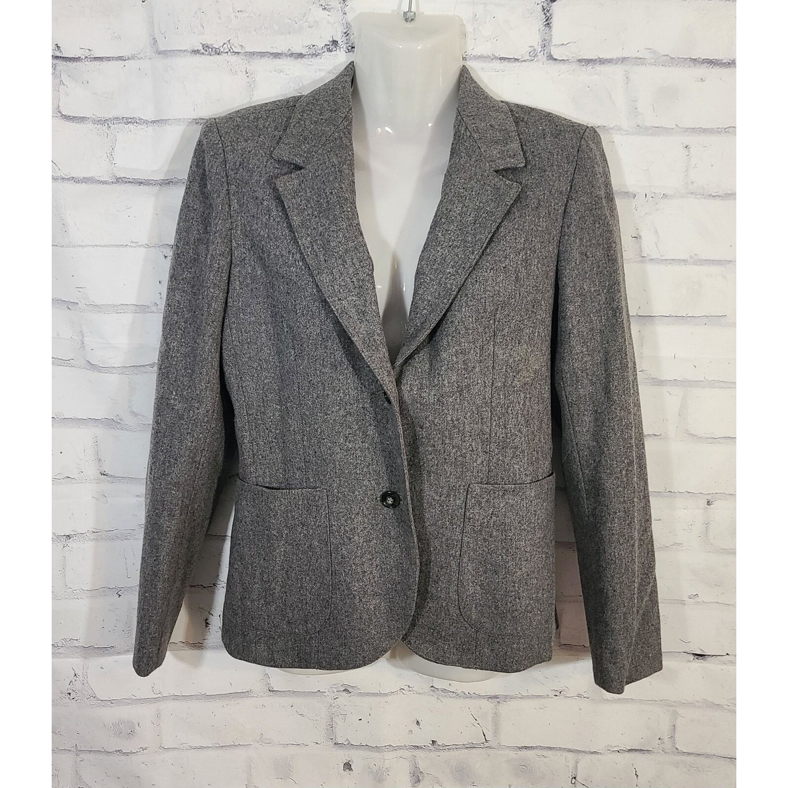 Other Vintage Union Made Prestige Of Boston Gray Wool Blazer, Sz 6 Size M / US 6-8 / IT 42-44 - 1 Thumbnail