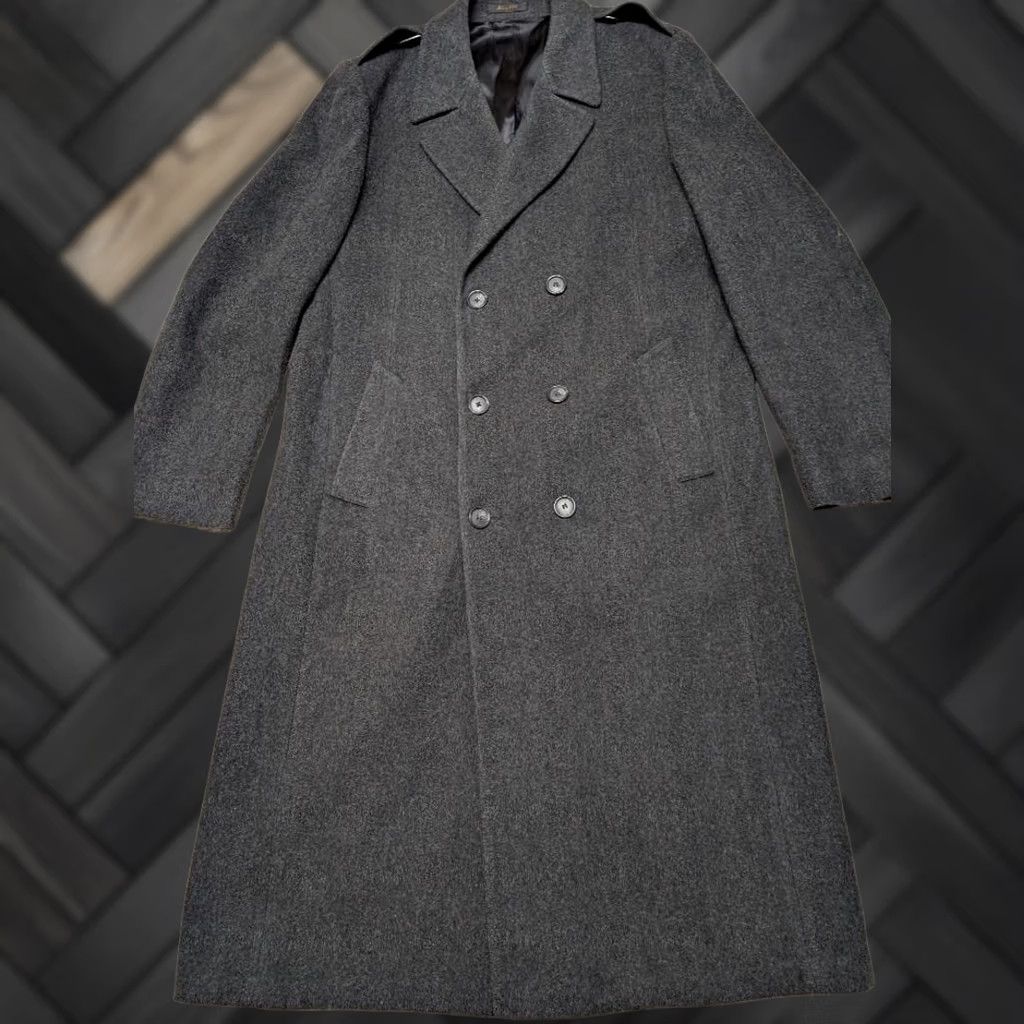 London Fog VINTAGE London Fog Overcoat Mens Adult XLT Black Wool Double Breasted Trench Coat USA Made Size US XL / EU 56 / 4 - 1 Thumbnail