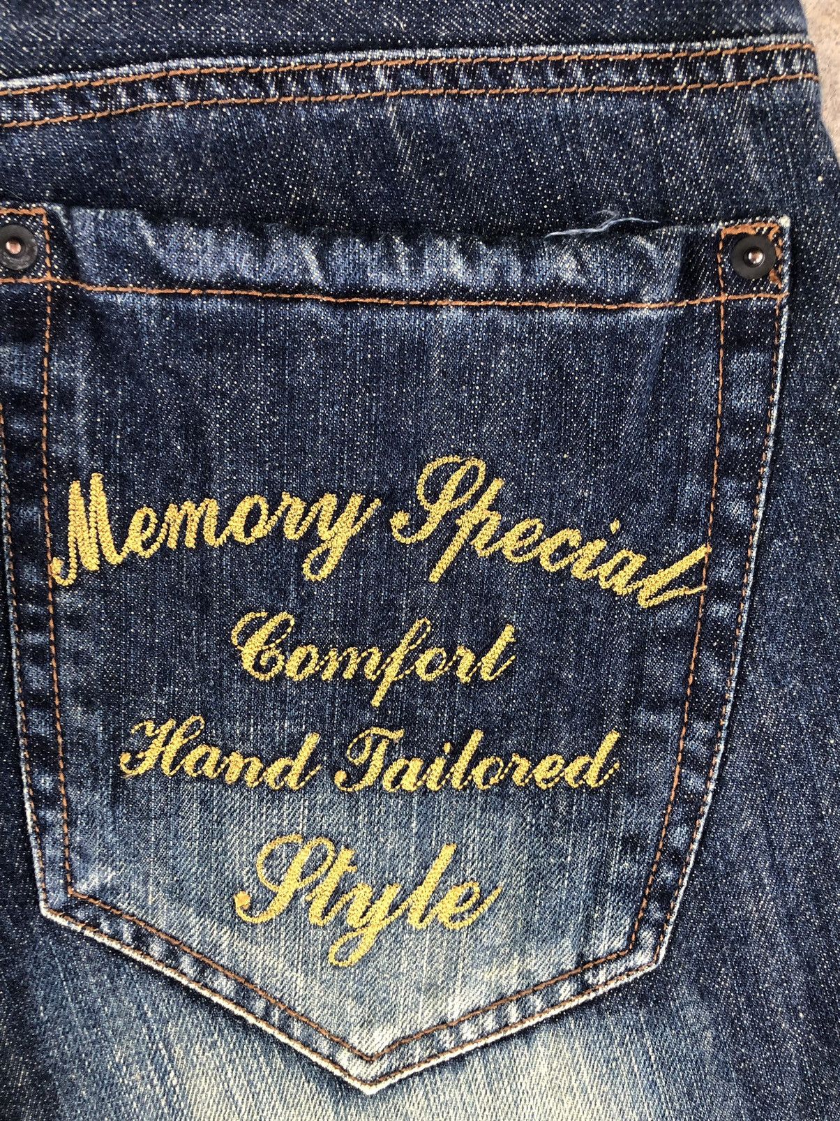 Japanese Brand Japanese Memory Special Double Waist Distressed Embroidered Size US 32 / EU 48 - 15 Thumbnail