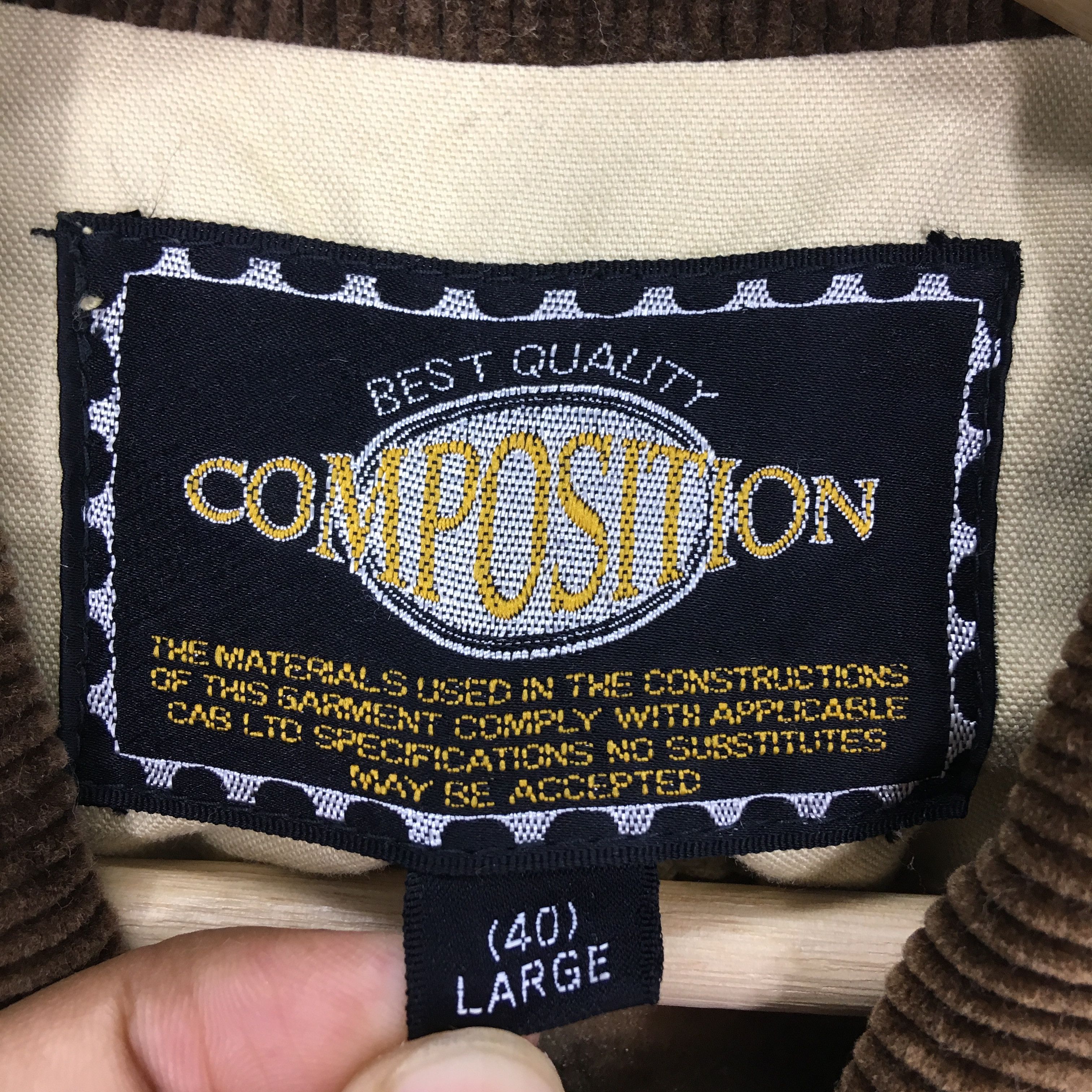 Vintage Vintage 90's Composition American Denim Workwear Jacket Size US L / EU 52-54 / 3 - 13 Thumbnail