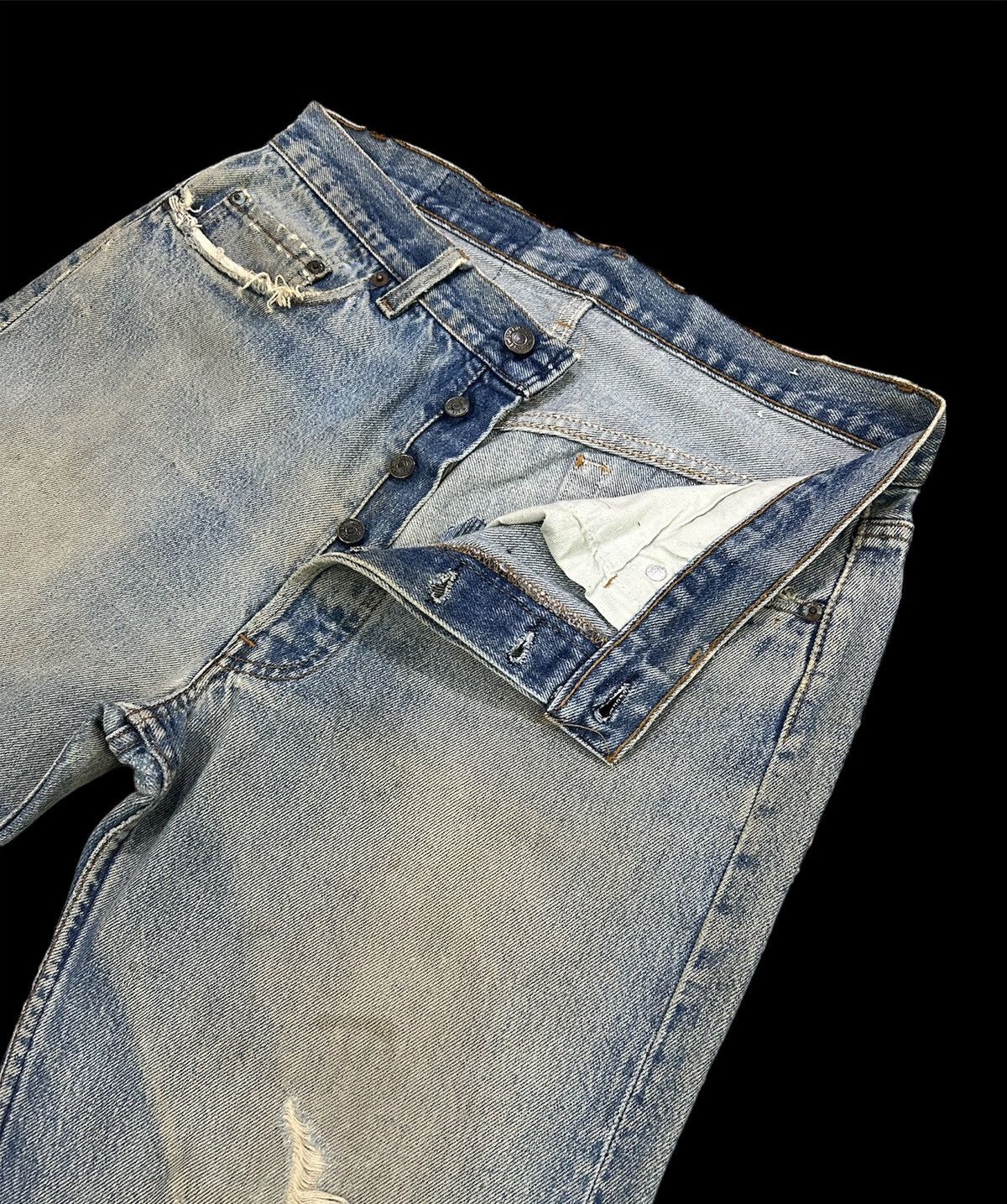 Levi's × Vintage Vintage Levis 80s 501 Distressed Size US 33 - 9 Thumbnail