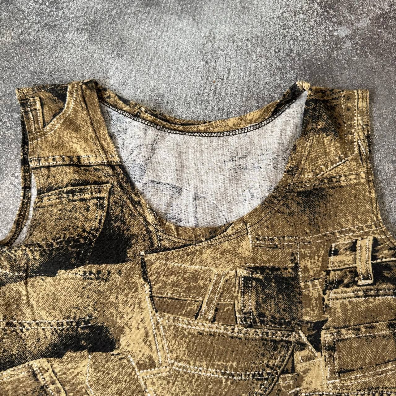 20471120 × Hysteric Glamour × Japanese Brand Washed Denim Printed Crop Top Size S / US 4 / IT 40 - 3 Thumbnail