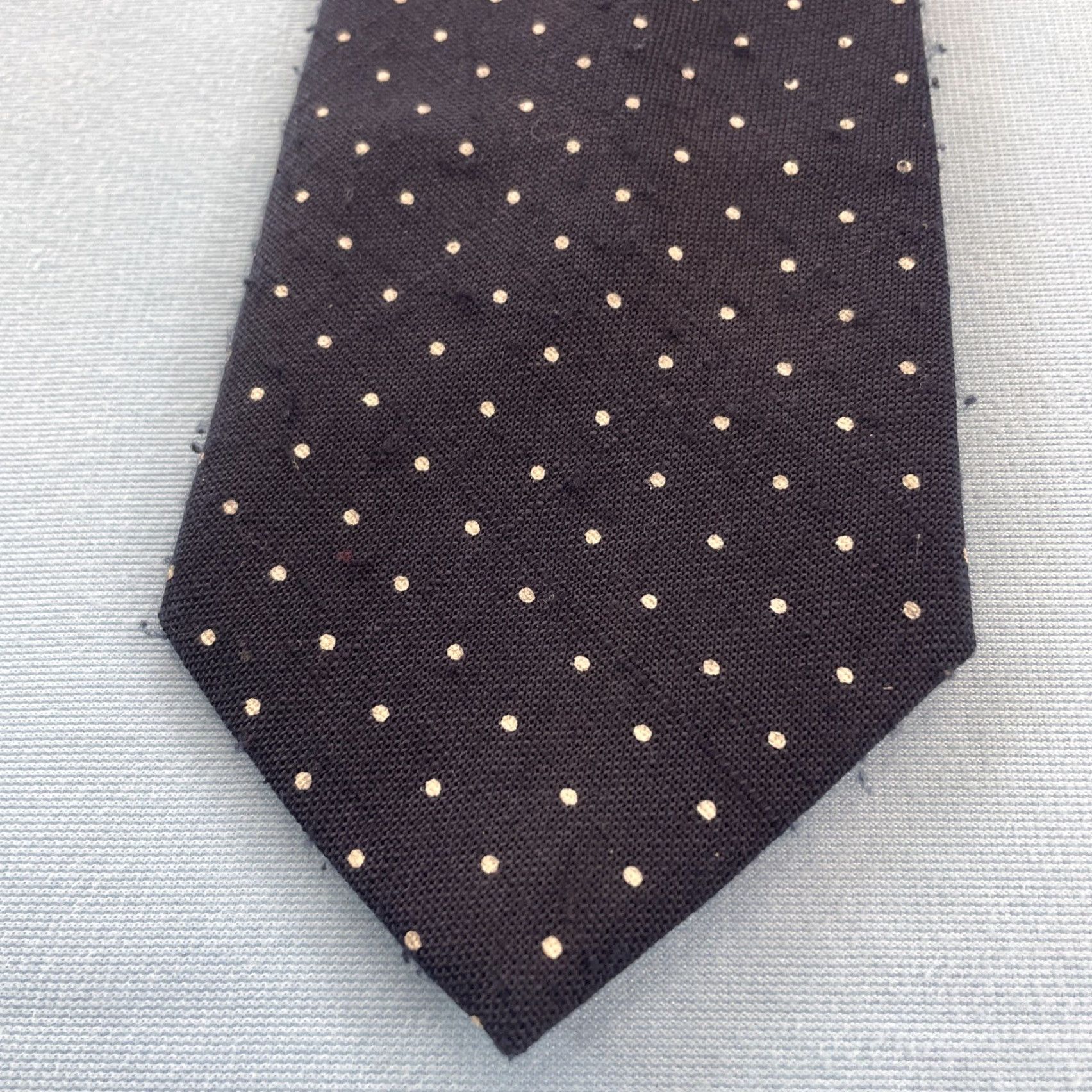 Brooks Brothers VINTAGE Brooks Brothers Makers Silk Tie Blue White Dots Spots USA 3.25x55 Tie Mens Silk Vintage 1960s Wedding Business Power Tie Size ONE SIZE - 6 Thumbnail