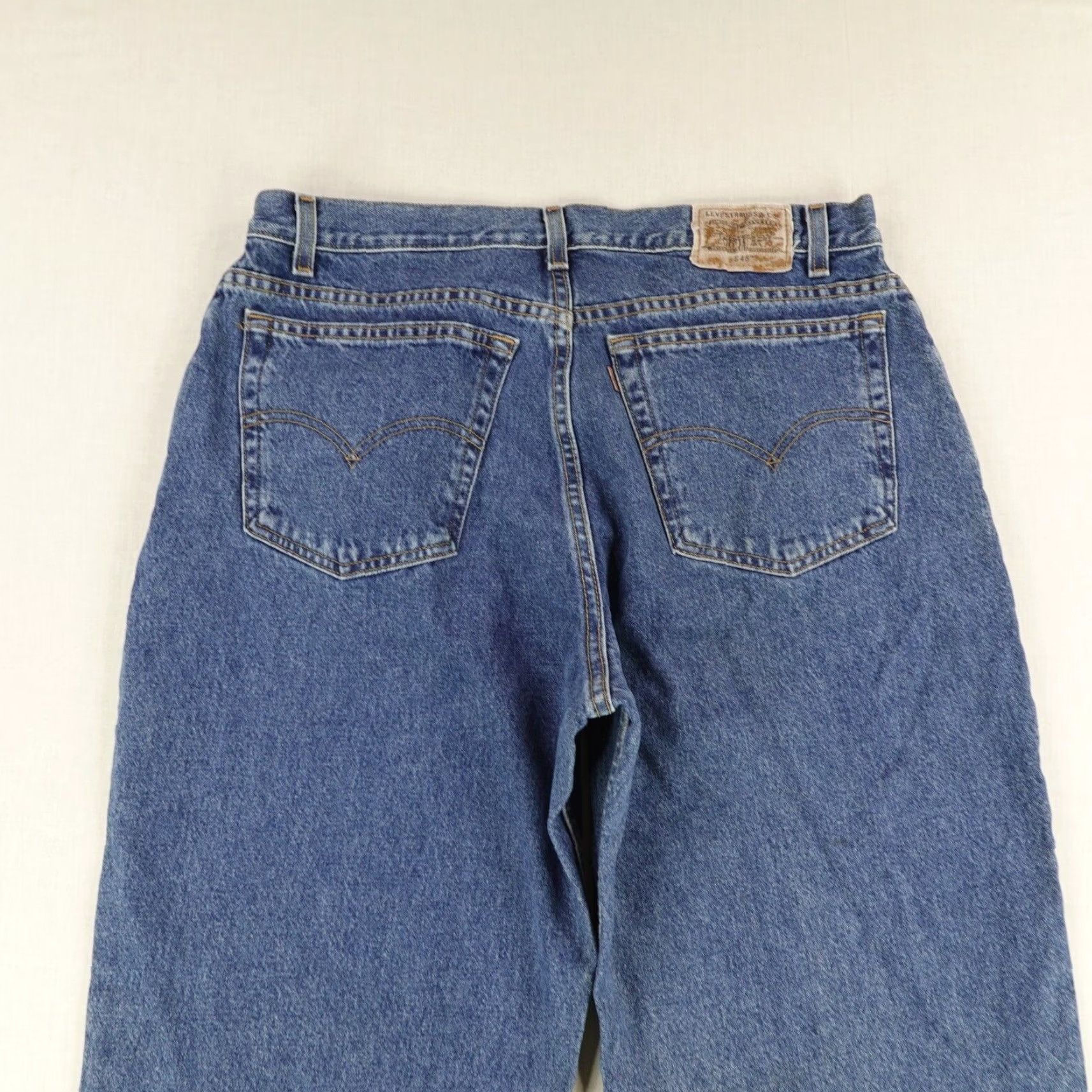 Levi's VINTAGE Levi's Jeans Mens 38x32 Blue Denim 545 Loose Fit Relaxed Y2KBrown Tab 545 Levi's 500 Series Mens Jeans Size US 35 - 5 Thumbnail
