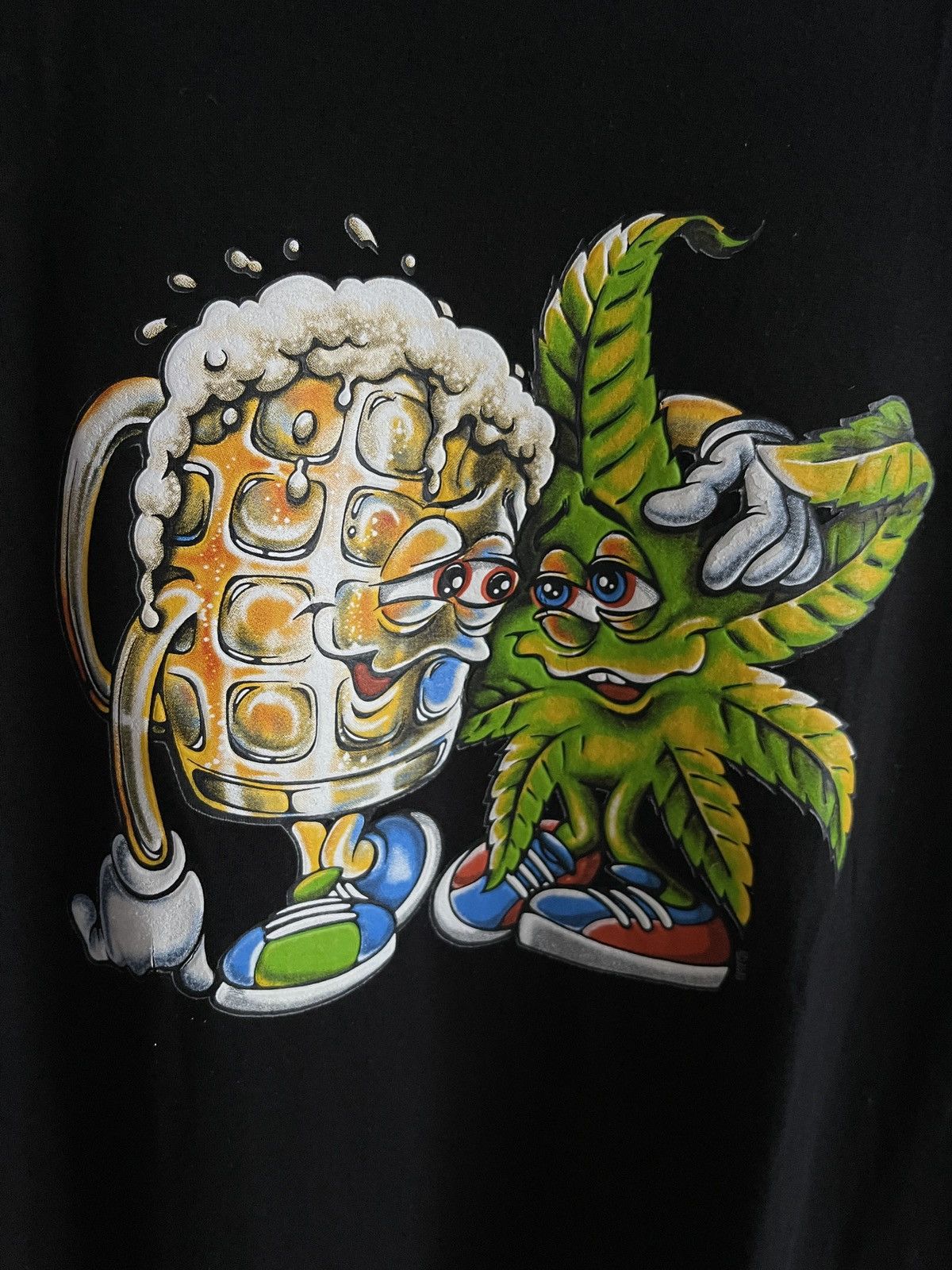 Vintage Vintage Fun T-shirt Weed+Beer tee impulse wear Size US M / EU 48-50 / 2 - 2 Thumbnail