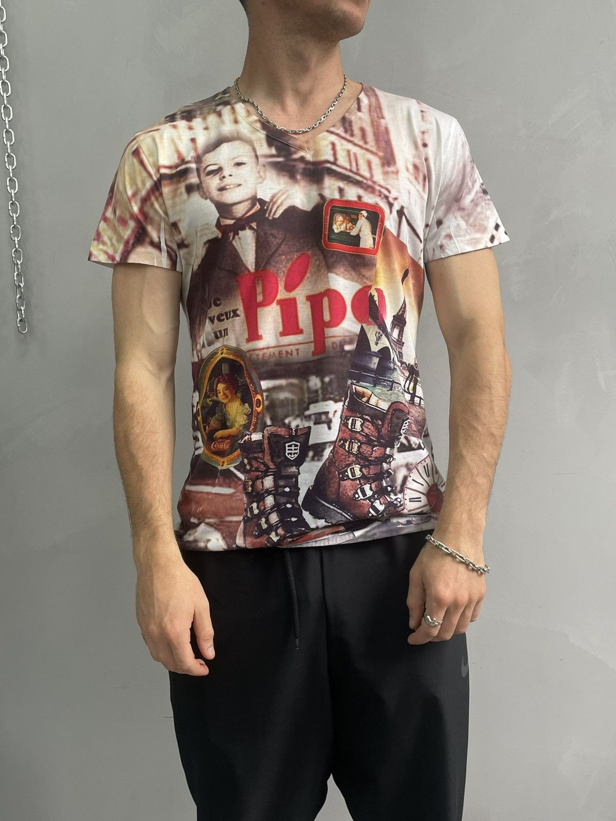 Roberto Cavalli Rare overprint Roberto cavalli t shirt archive y2k Size US L / EU 52-54 / 3 - 2 Thumbnail