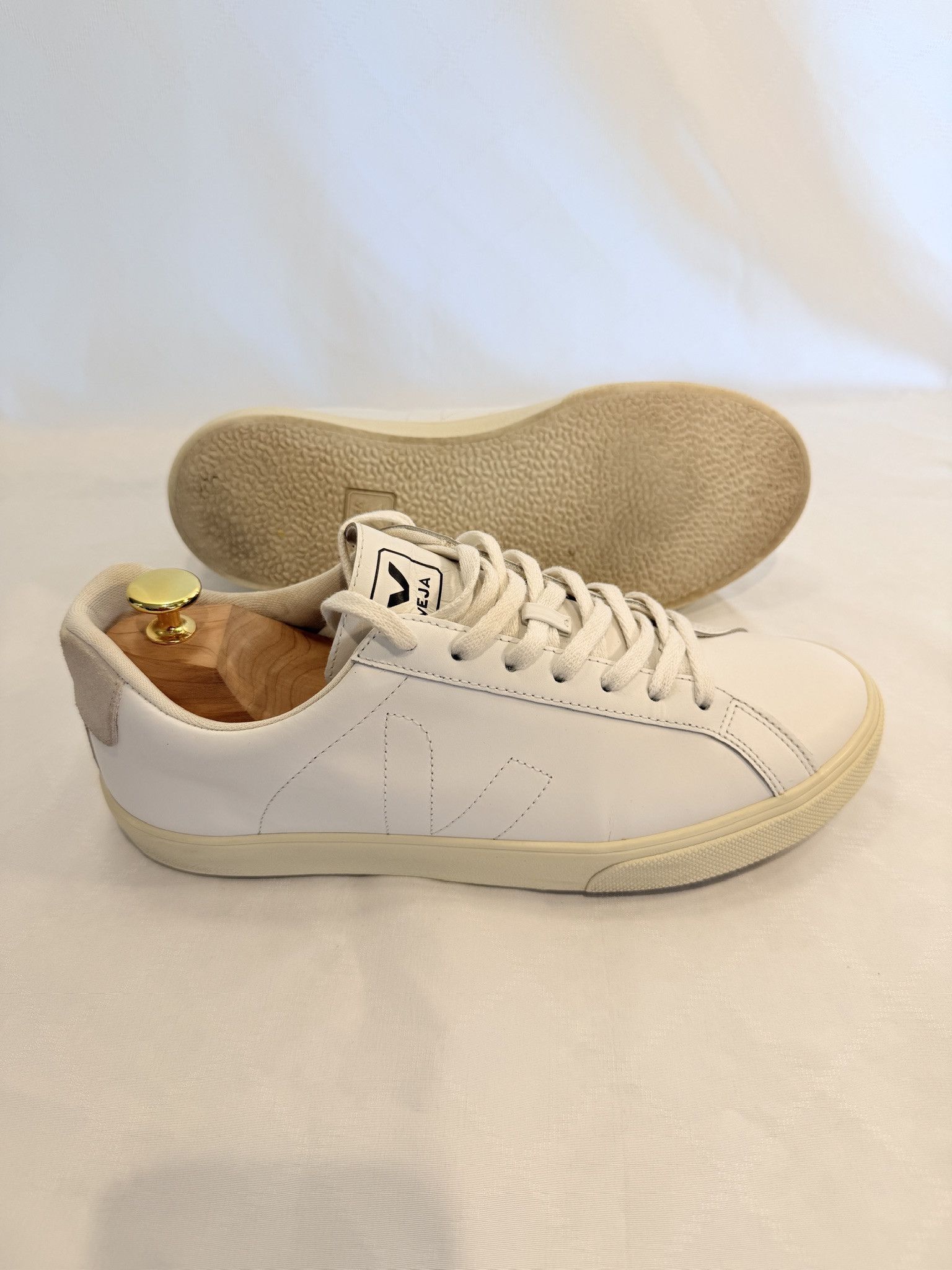 Veja Veja Esplar White Leather Sneakers Size US 8 / EU 41 - 4 Thumbnail