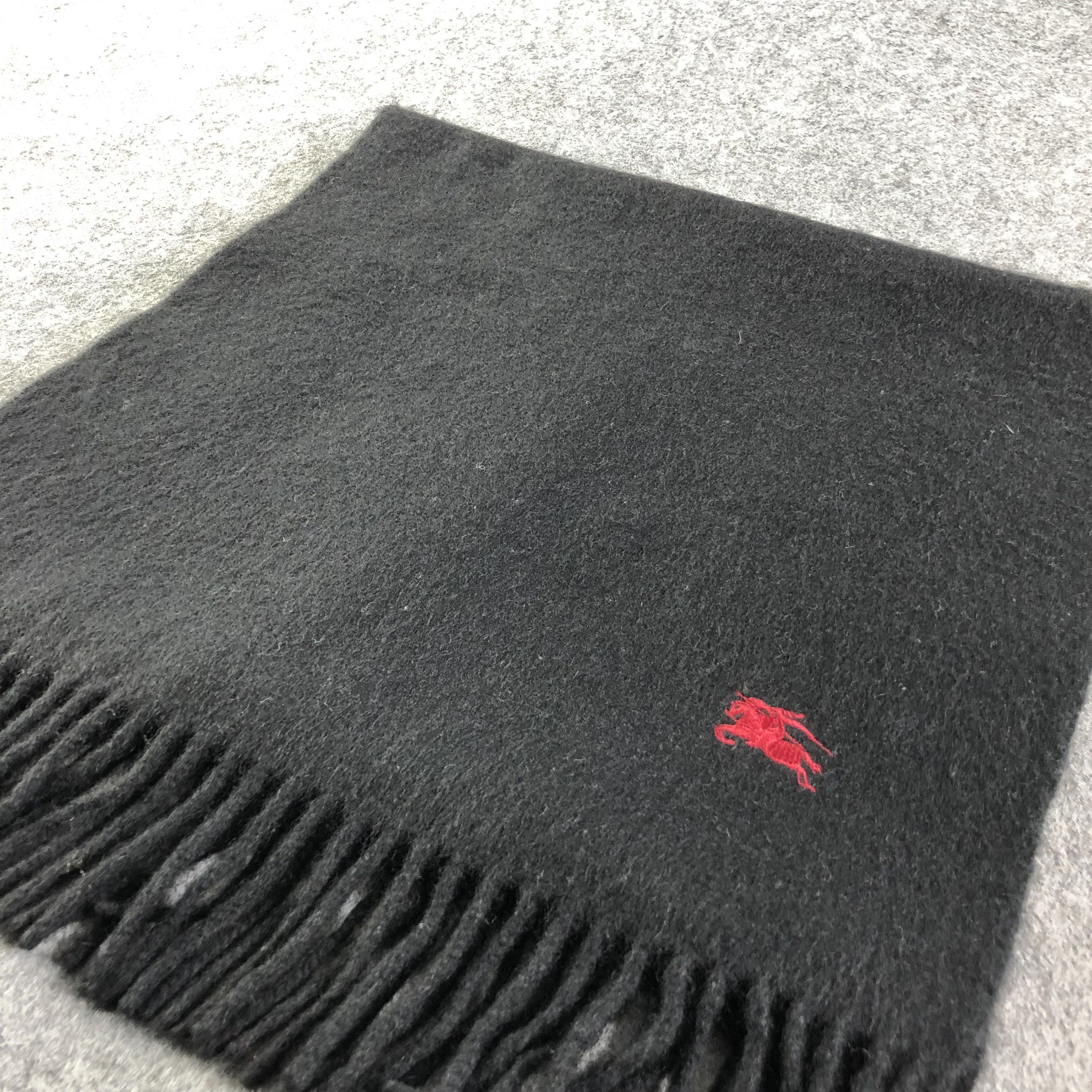 Burberry Burberrys Plain Black Cashmere Scarf Muffler V1609 Size ONE SIZE - 3 Thumbnail