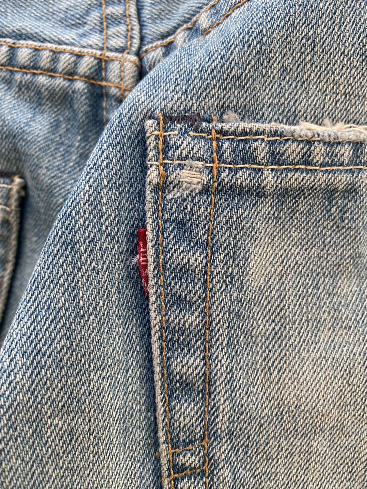 Levi's Vintage Clothing × Vintage W31x32.5 Levi's 501 redline big E denime distressed Size US 31 - 7 Thumbnail