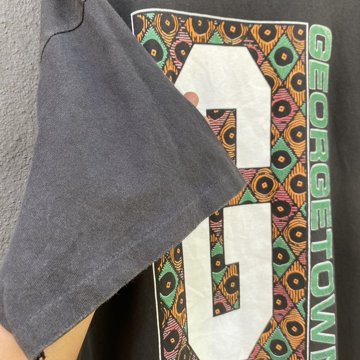 Salem Sportswear Thrashed Faded Vintage 90s Georgetown ERD GRUNGE HOLY GRAIL Size US XL / EU 56 / 4 - 3 Thumbnail