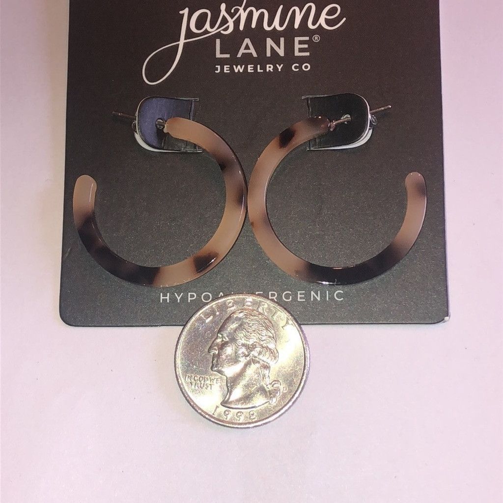 Other Jasmine Lane Tortoise Shell Boho Hoop Earrings Size ONE SIZE - 5 Thumbnail