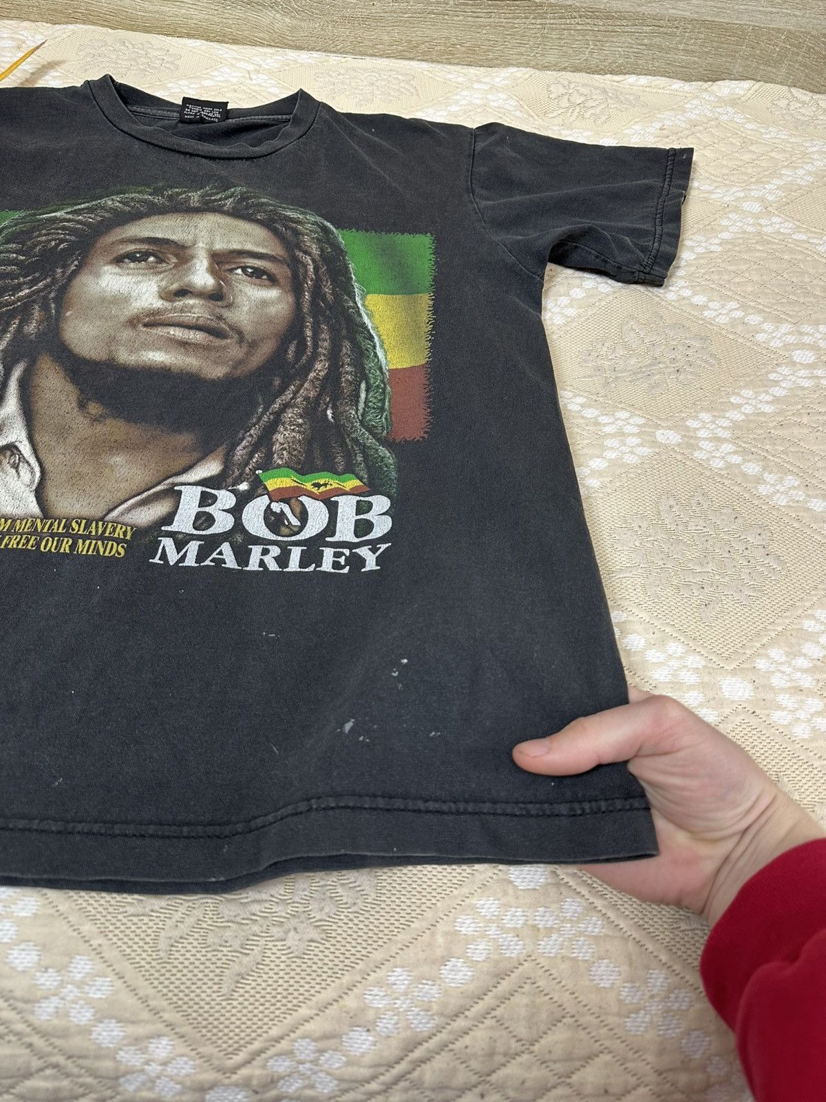 Bob Marley 🔥 BOB MARLEY Vintage 2000s Double Sided Jamaica T Shirt Size US L / EU 52-54 / 3 - 7 Thumbnail