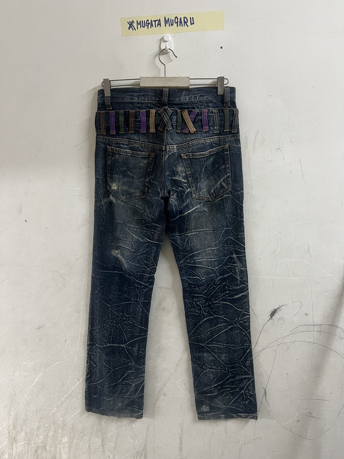 Adidas × Japanese Brand SICK‼️NYLAUS DISTRESSED DENIM PANT Size US 31 - 12 Thumbnail