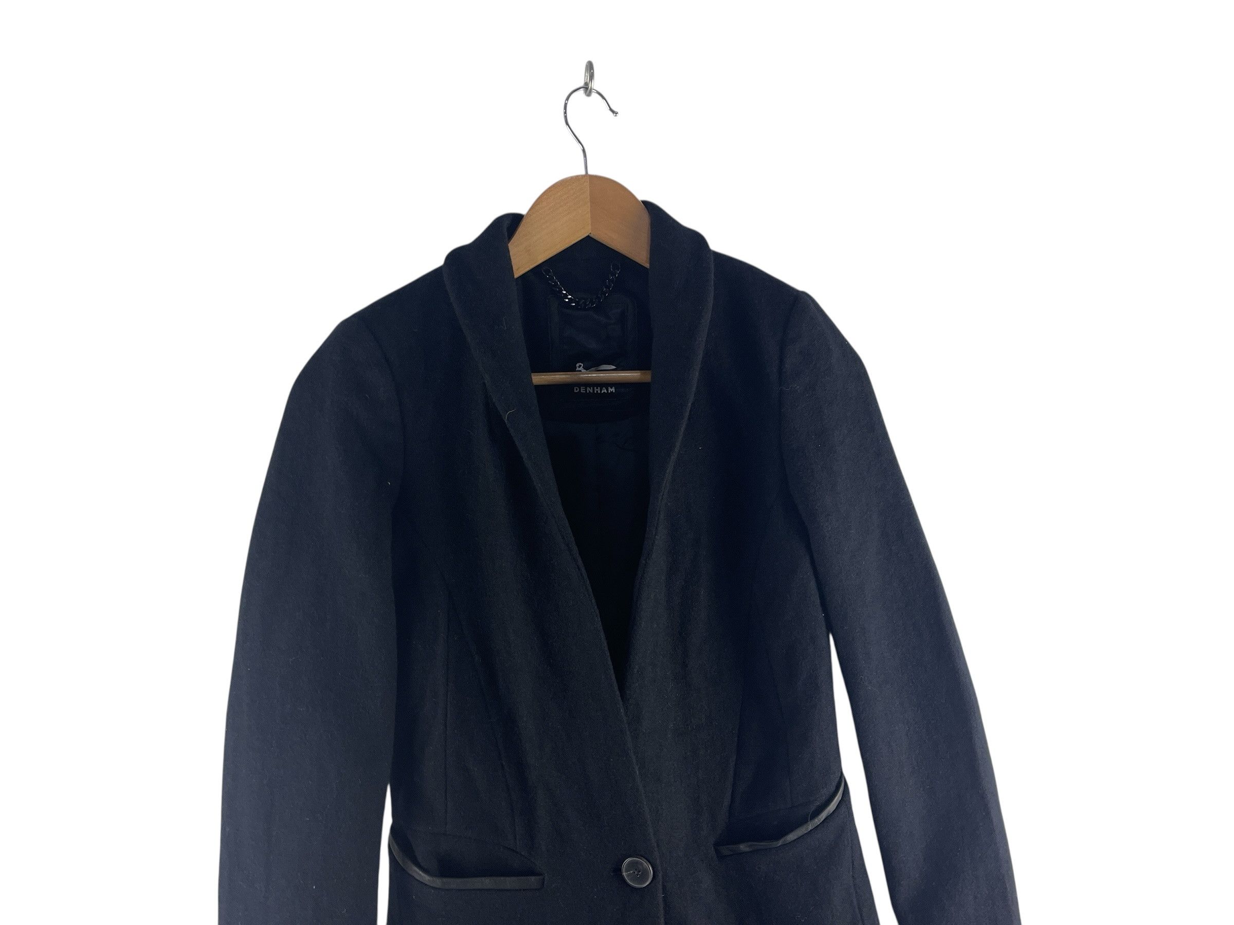 DENHAM Denham Conquer Wool Blazer Black XS Minimal Tailored Jacket Size XS / US 0-2 / IT 36-38 - 8 Thumbnail