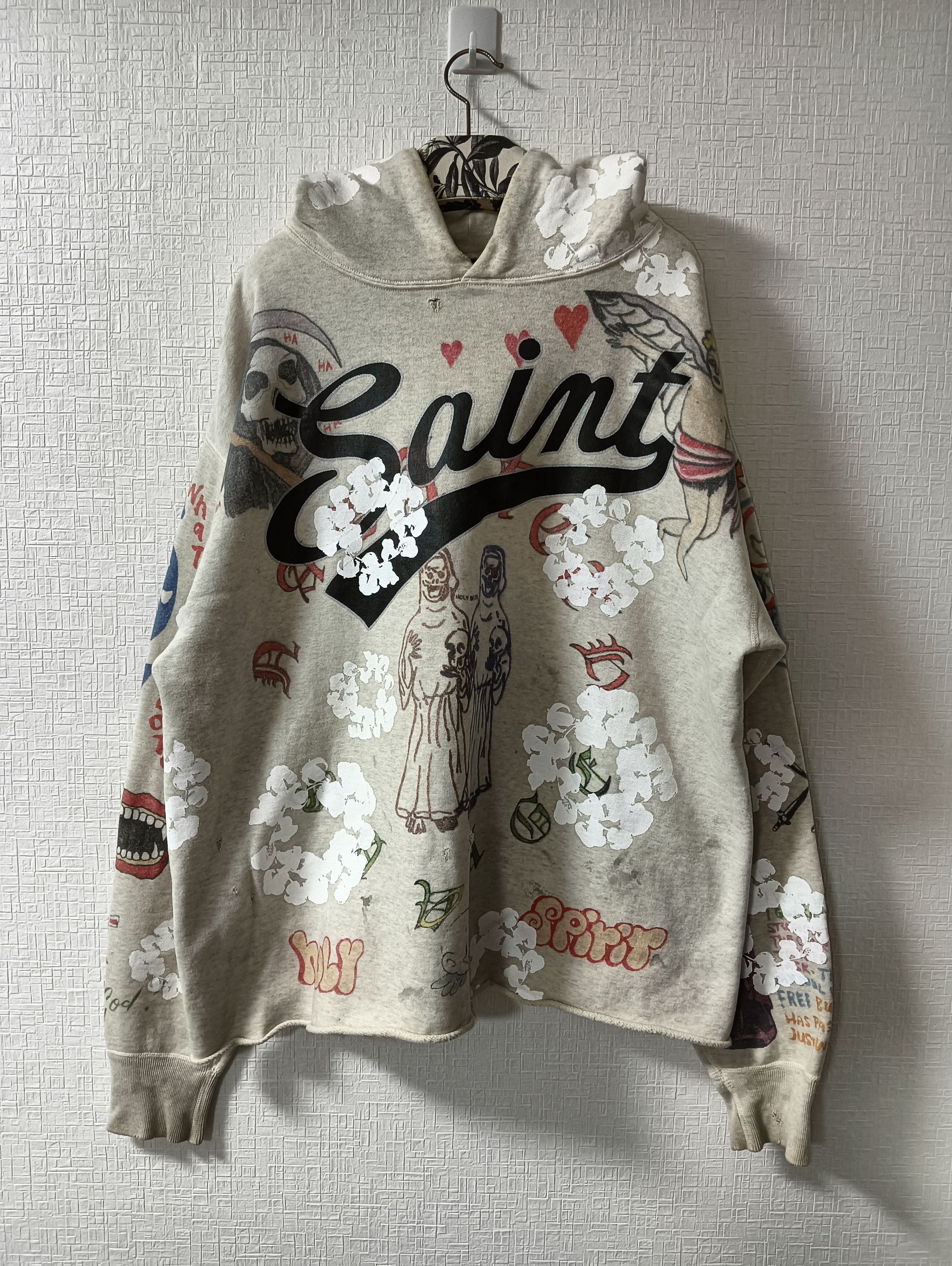 Saint Michael Denim Tears Saint Michael Hoodie Size US XL / EU 56 / 4 - 1 Thumbnail