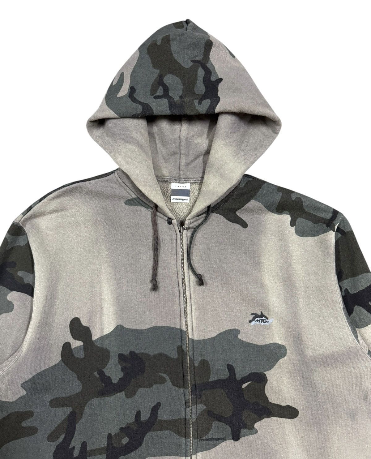 Hiroshi Fujiwara × Montage × Vintage Vtg🔥90’s Montage Glyph Camoflouge Fullzipper Hoodies Size US L / EU 52-54 / 3 - 3 Thumbnail