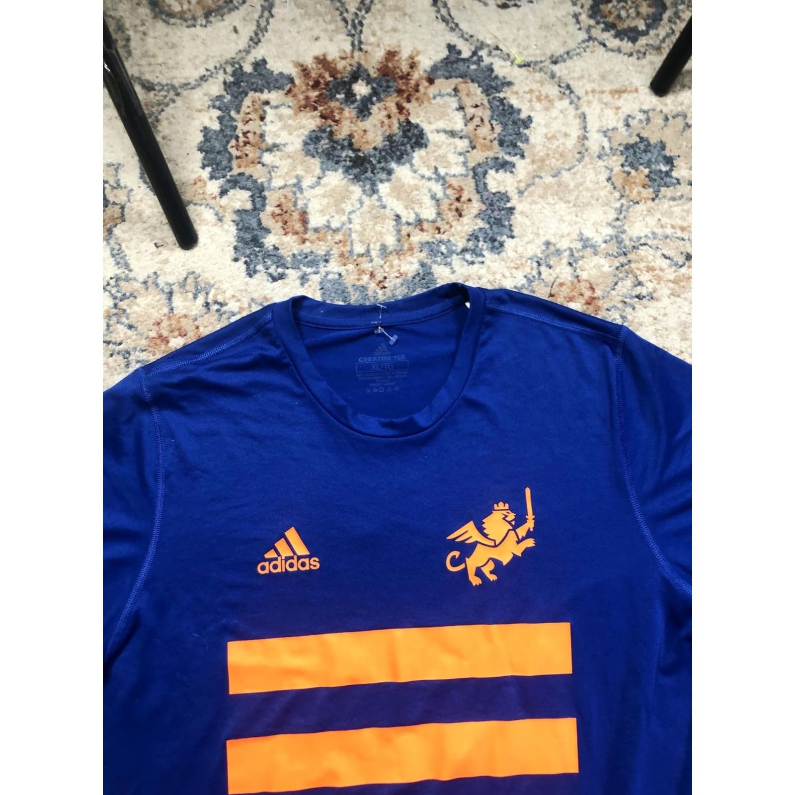 Adidas Adidas Creator Tee Shirt Mens XL Blue Orange Lion Graphic Short Sleeve Athletic Size US XL / EU 56 / 4 - 2 Thumbnail