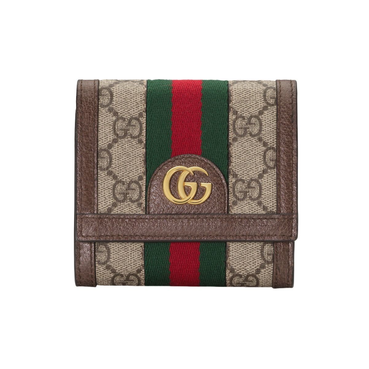 GUCCI Ophidia Beige Card Case Wallet New & Authentic