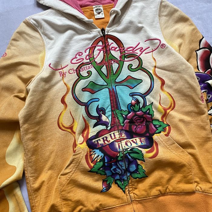 Christian Audigier Vintage Ed Hardy Zip Hoodie Christian Audigier