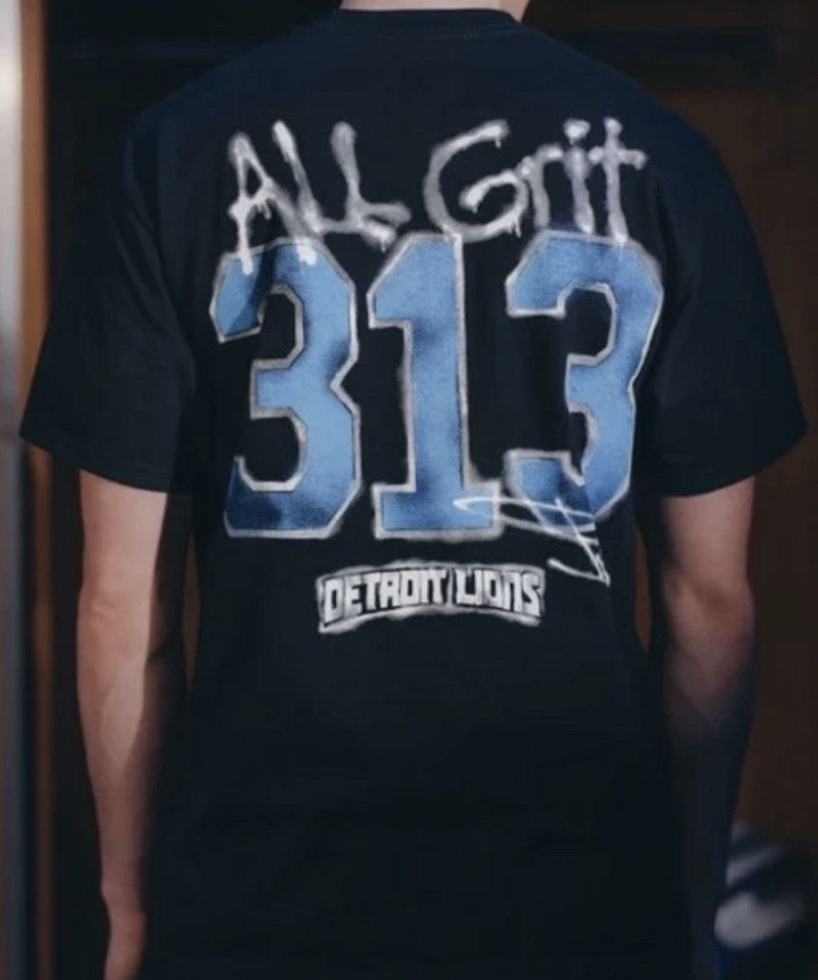 Eminem Eminem x Detroit Lions Capsule All Grit 313 Black T-Shirt M Size US M / EU 48-50 / 2 - 14 Thumbnail