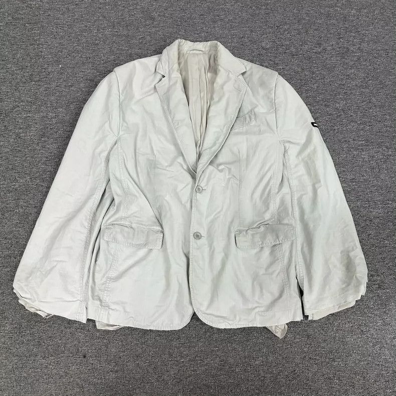 Balenciaga Balenciaga Minimal Distressed White Blazer - dmc Size US S / EU 44-46 / 1 - 1 Thumbnail