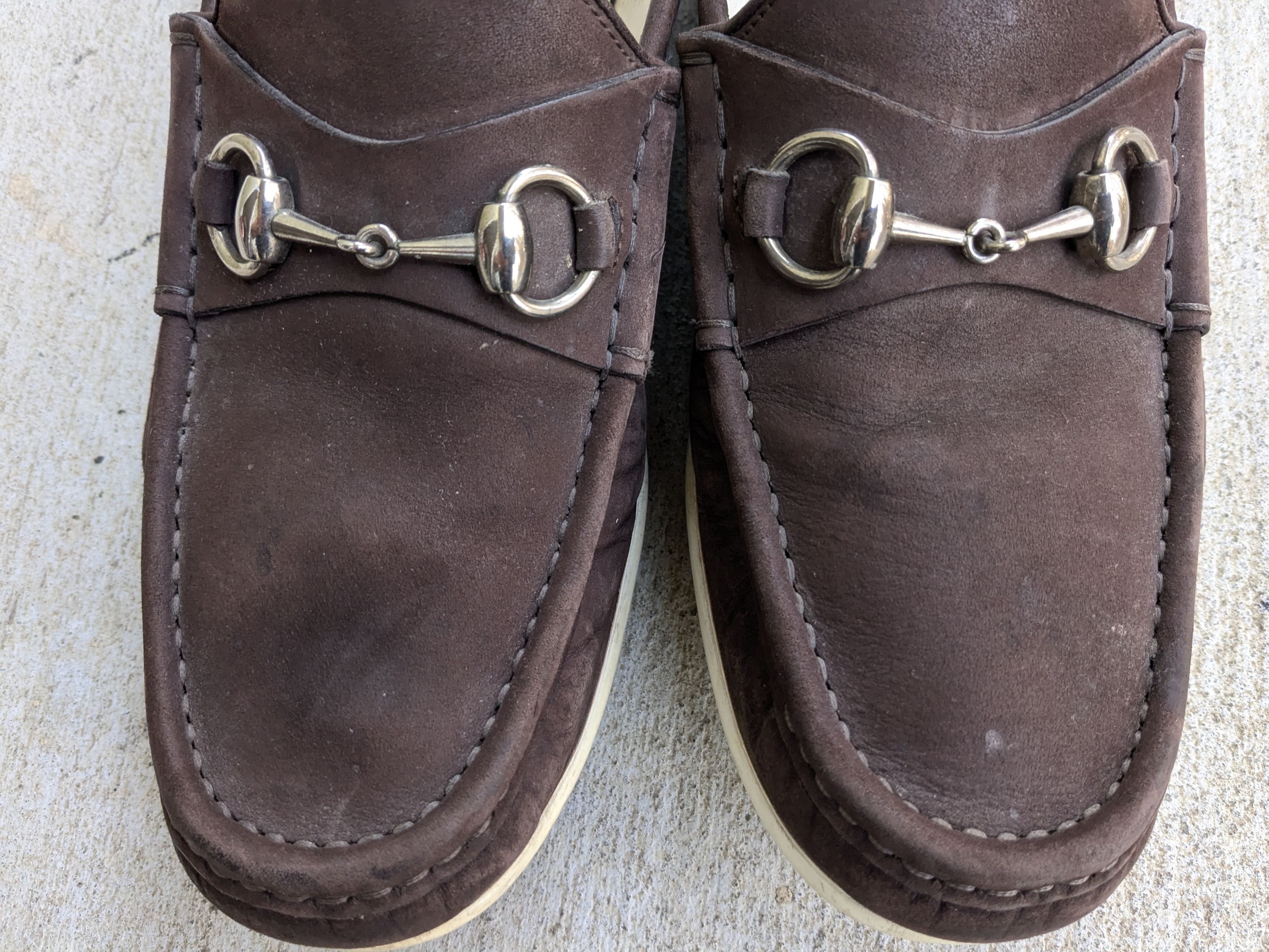 Gucci Gucci Horsebit Loafers Brown Suede 9 Snaffle Bit Boat Size US 9 / EU 42 - 3 Thumbnail