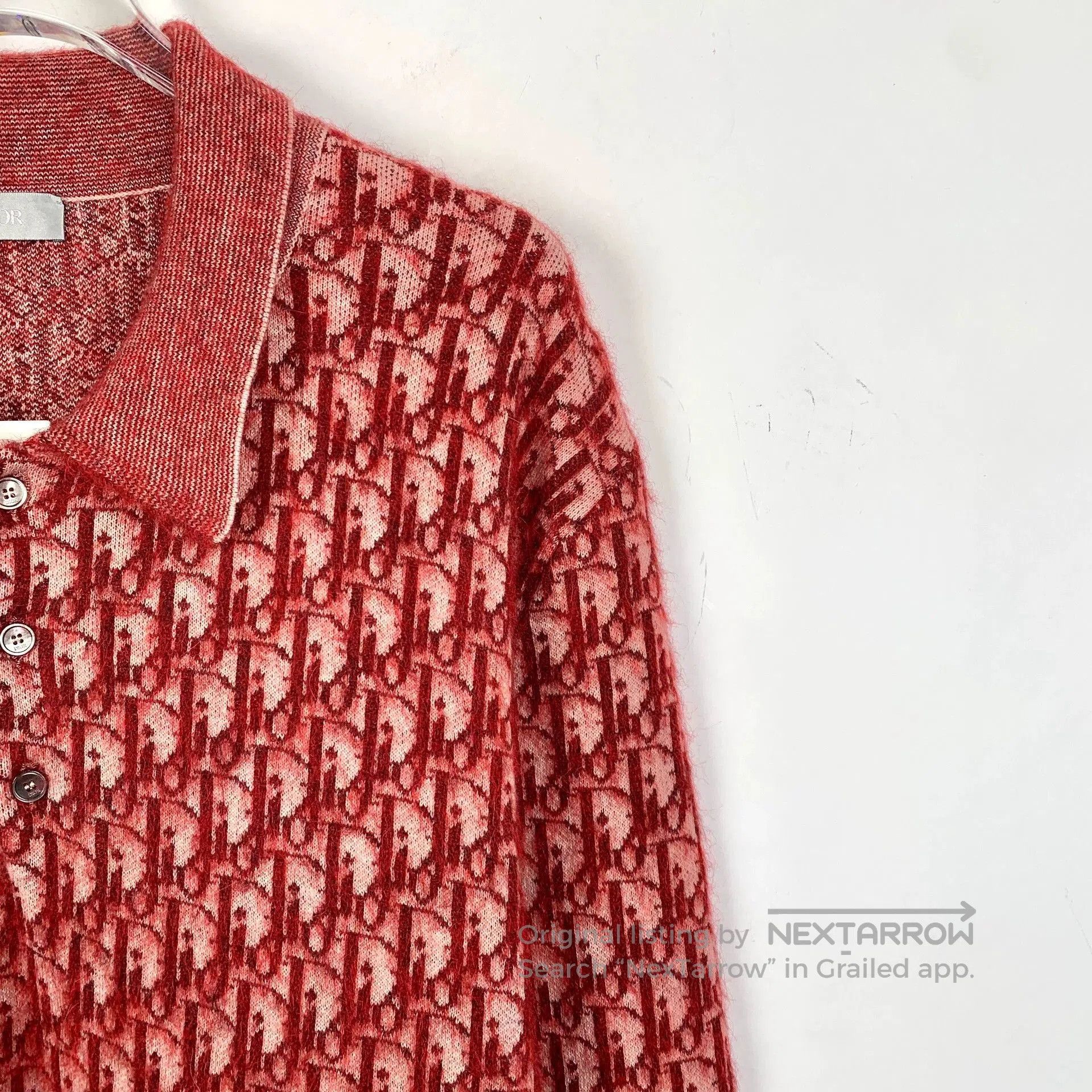 Dior red dragon logo long sleeve polo shirt. Size US L / EU 52-54 / 3 - 3 Thumbnail
