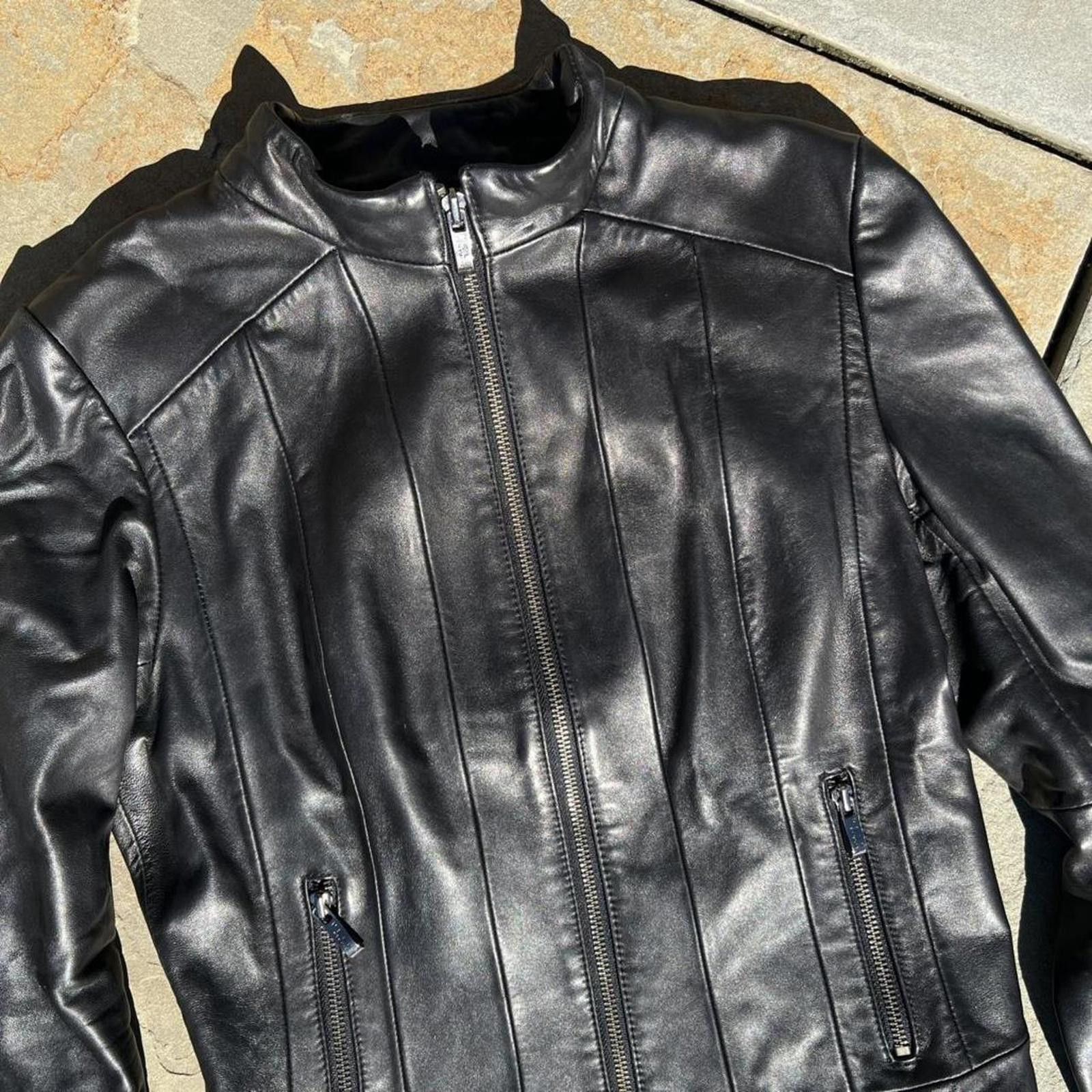 Vintage Vintage 90s Leather Biker Jacket Size S / US 4 / IT 40 - 2 Thumbnail