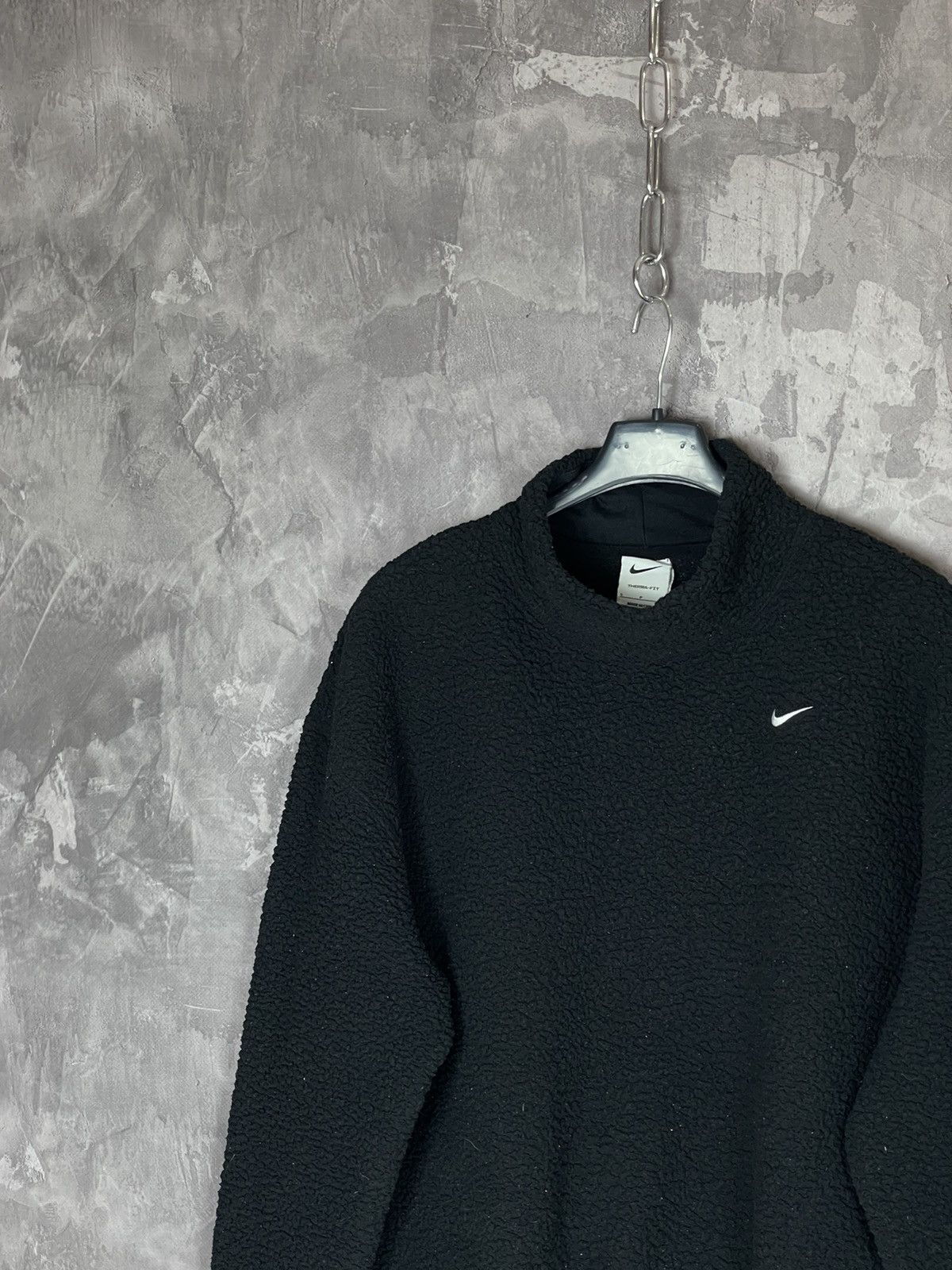 Nike × Vintage NIKE VINTAGE RARE TEDDY BLACK Y2K SWEATSHIRT Y2K Size S / US 4 / IT 40 - 3 Thumbnail