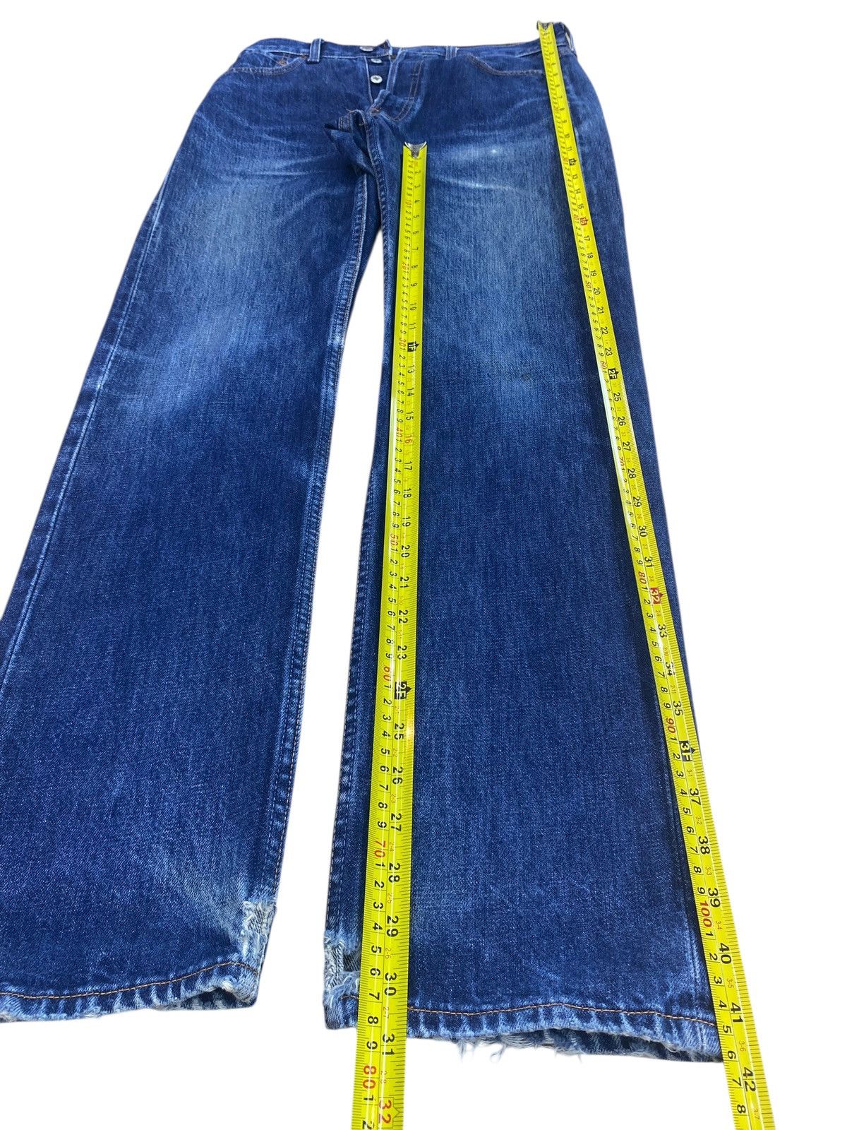 Levi's Levi’s Vintage Whiskers Dark Wash Style Straight Cut Jeans Size US 28 / EU 44 - 6 Thumbnail