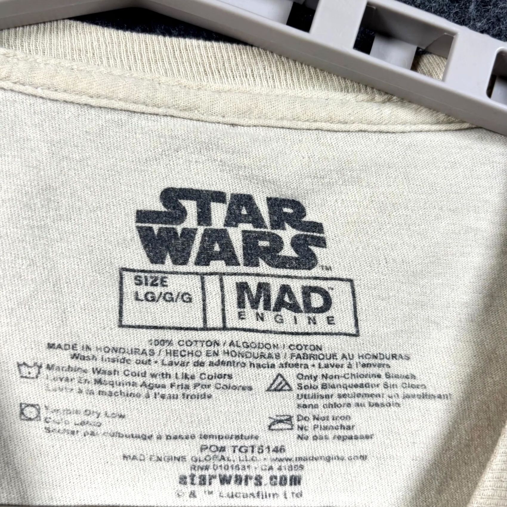 Mad Engine Mad Engine T-Shirt Mens L Join the Dark Side Print Star Wars Beige Casual Size US L / EU 52-54 / 3 - 6 Thumbnail