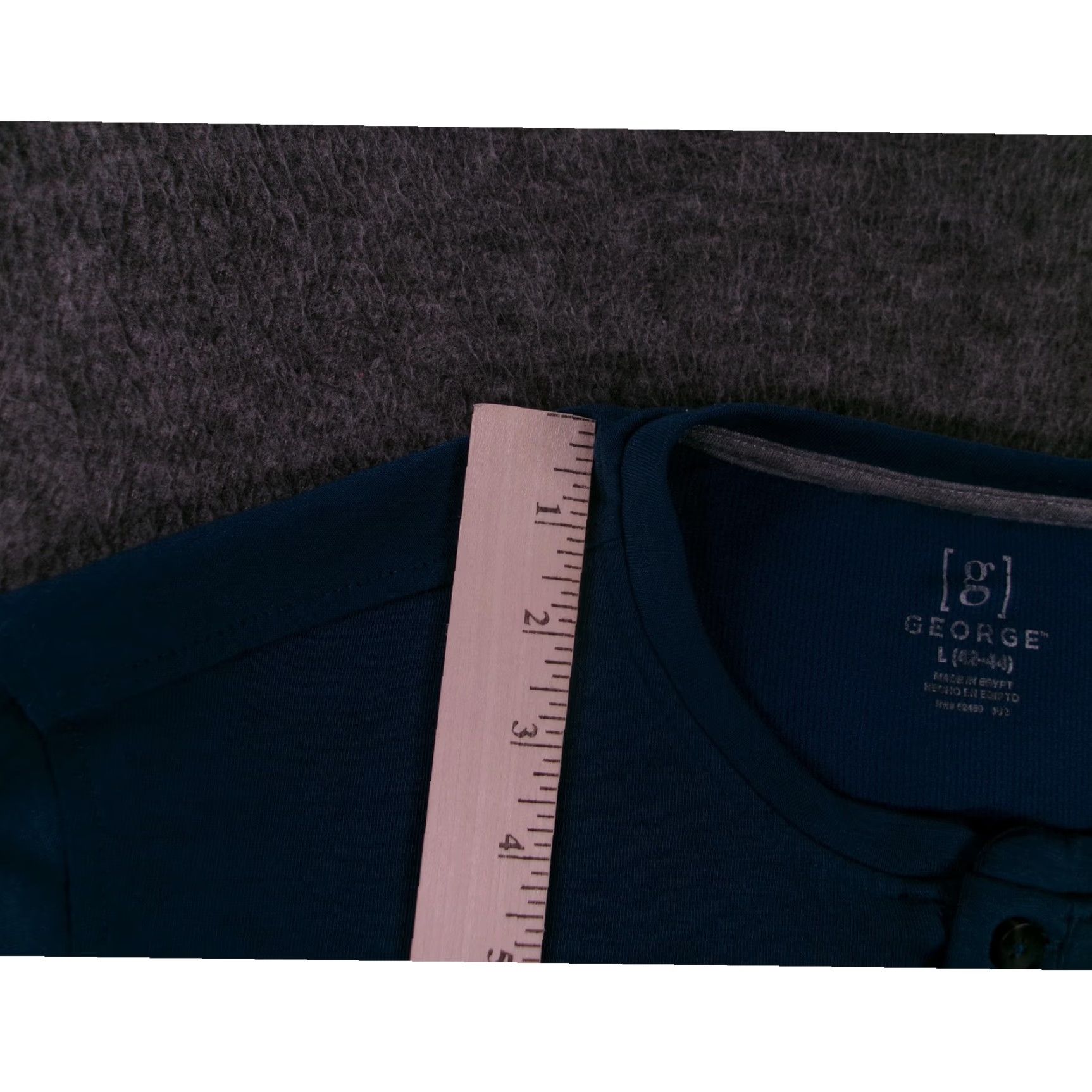 George George Shirt Mens L Teal Henley Classic Short Sleeve Comfortable Everyday Basic Outdoor Shirt Size US L / EU 52-54 / 3 - 4 Thumbnail