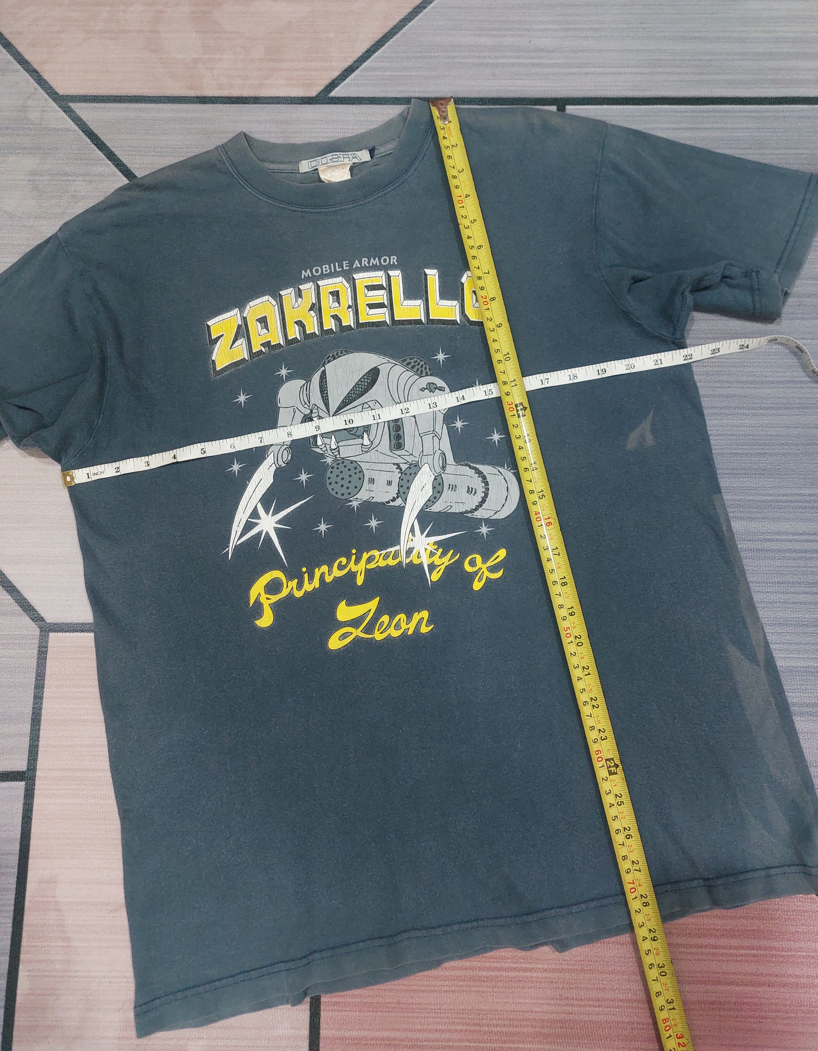 Anime × Japanese Brand × Vintage 🔥🔥🔥GUNDAM Y2K ZAKRELLO PRINCIPALITY OF ZEON SUN FADED TEE Size US L / EU 52-54 / 3 - 14 Thumbnail